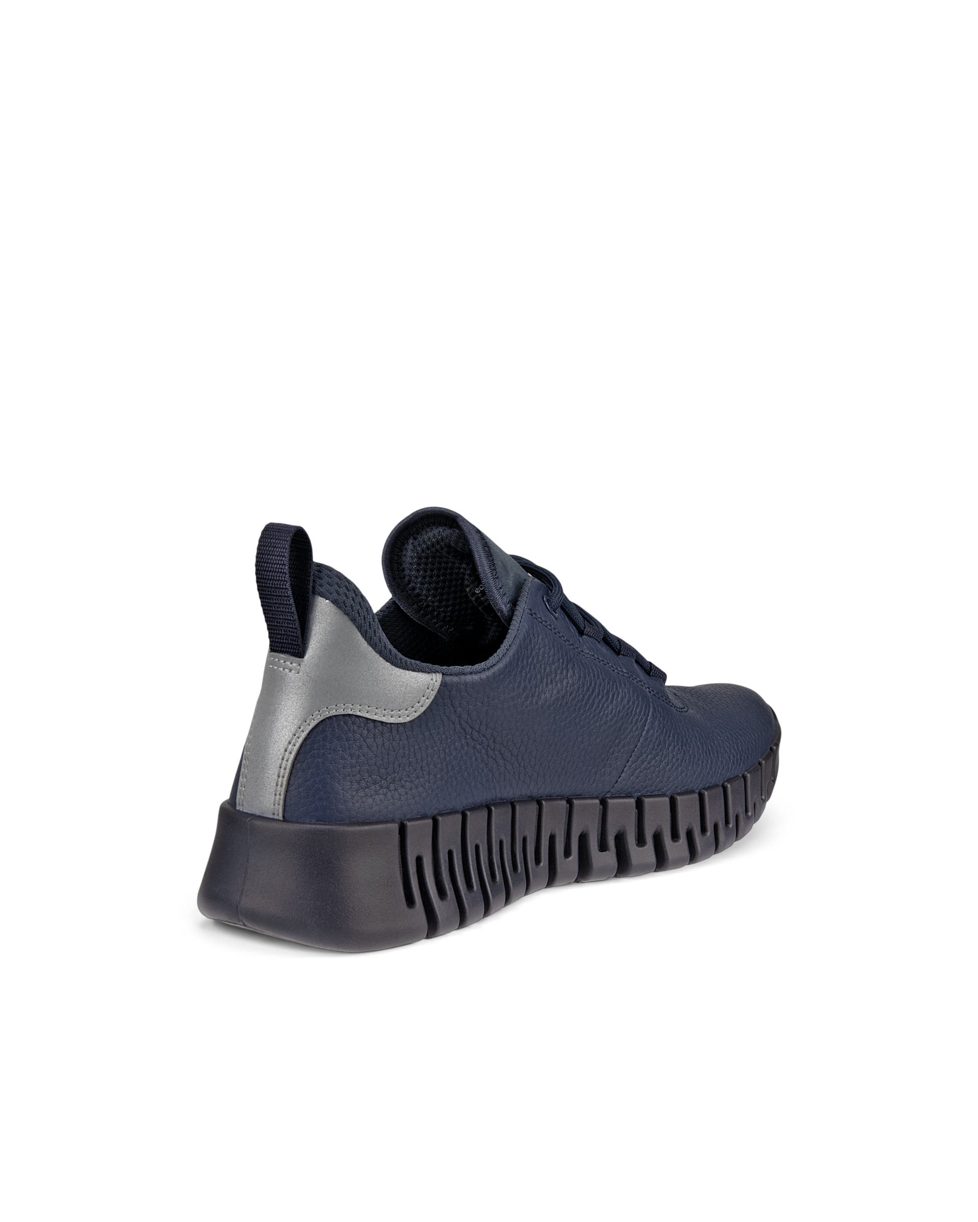 Women's ECCO® Gruuv Leather Gore-Tex Trainer - Blue - Back