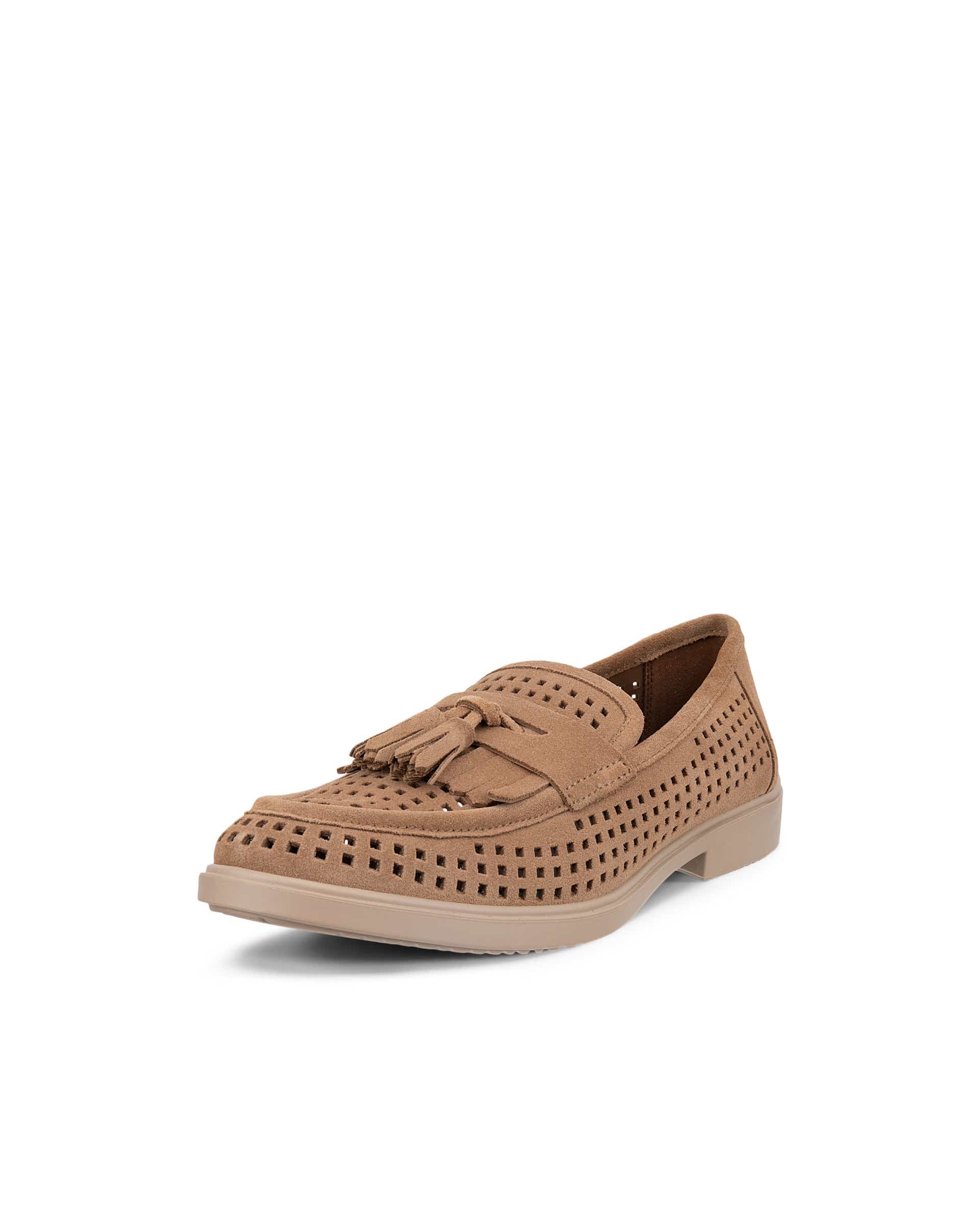 womens brown suede dress shoes Buy Love & Roses Tan Brown Real Suede Lace Detail Moccassin Casual Loafer Shoes from Next USA
