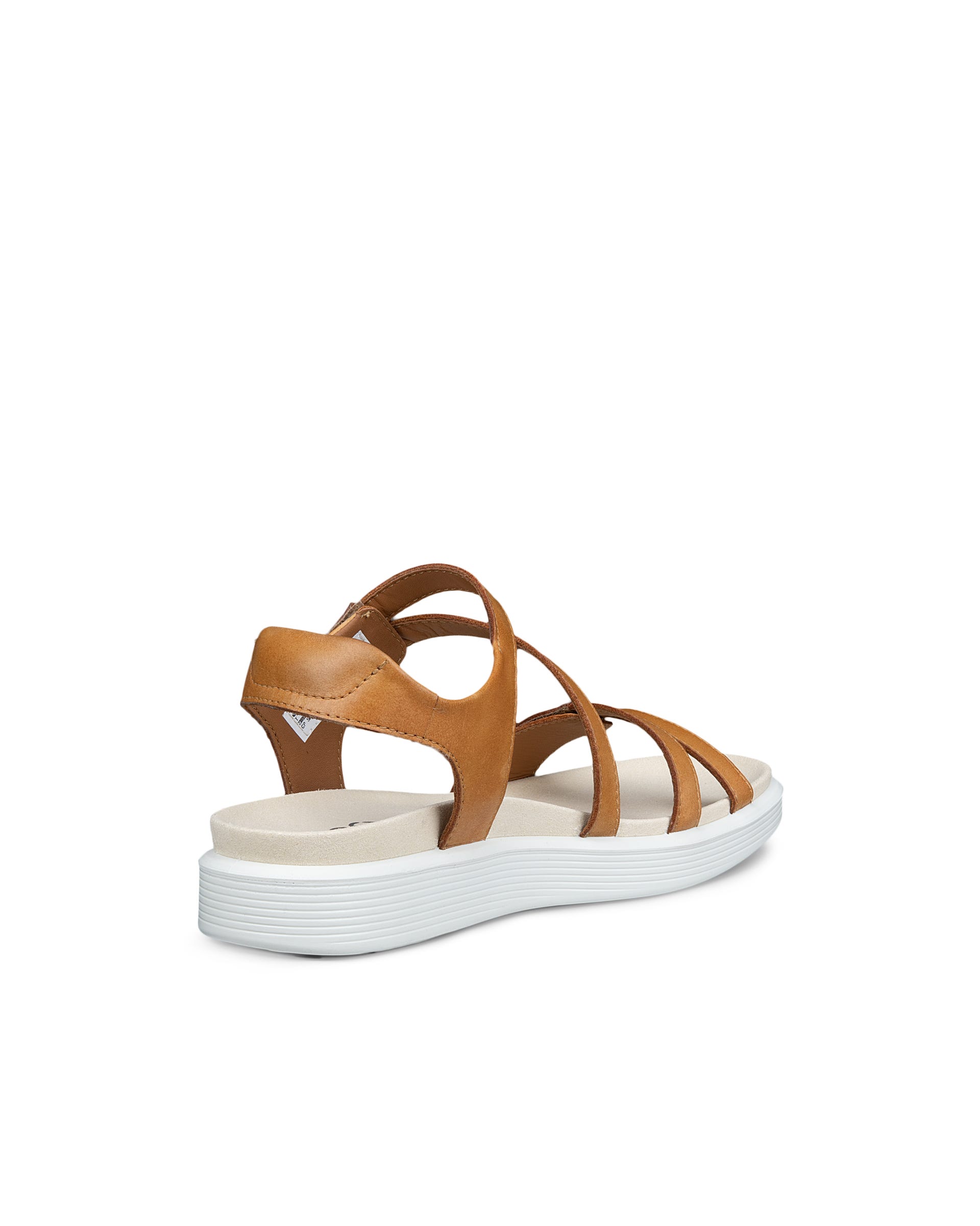 Women's ECCO® Soft Sandal Leather Sandal - Brown - Back