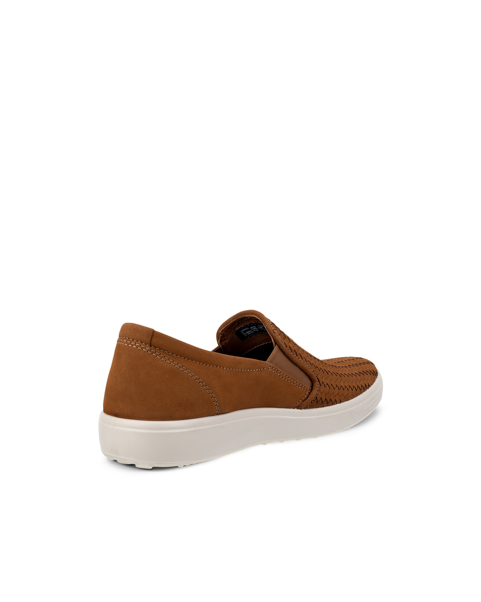 Men's ECCO® Soft 7 Nubuck Sneaker - Brown - Back