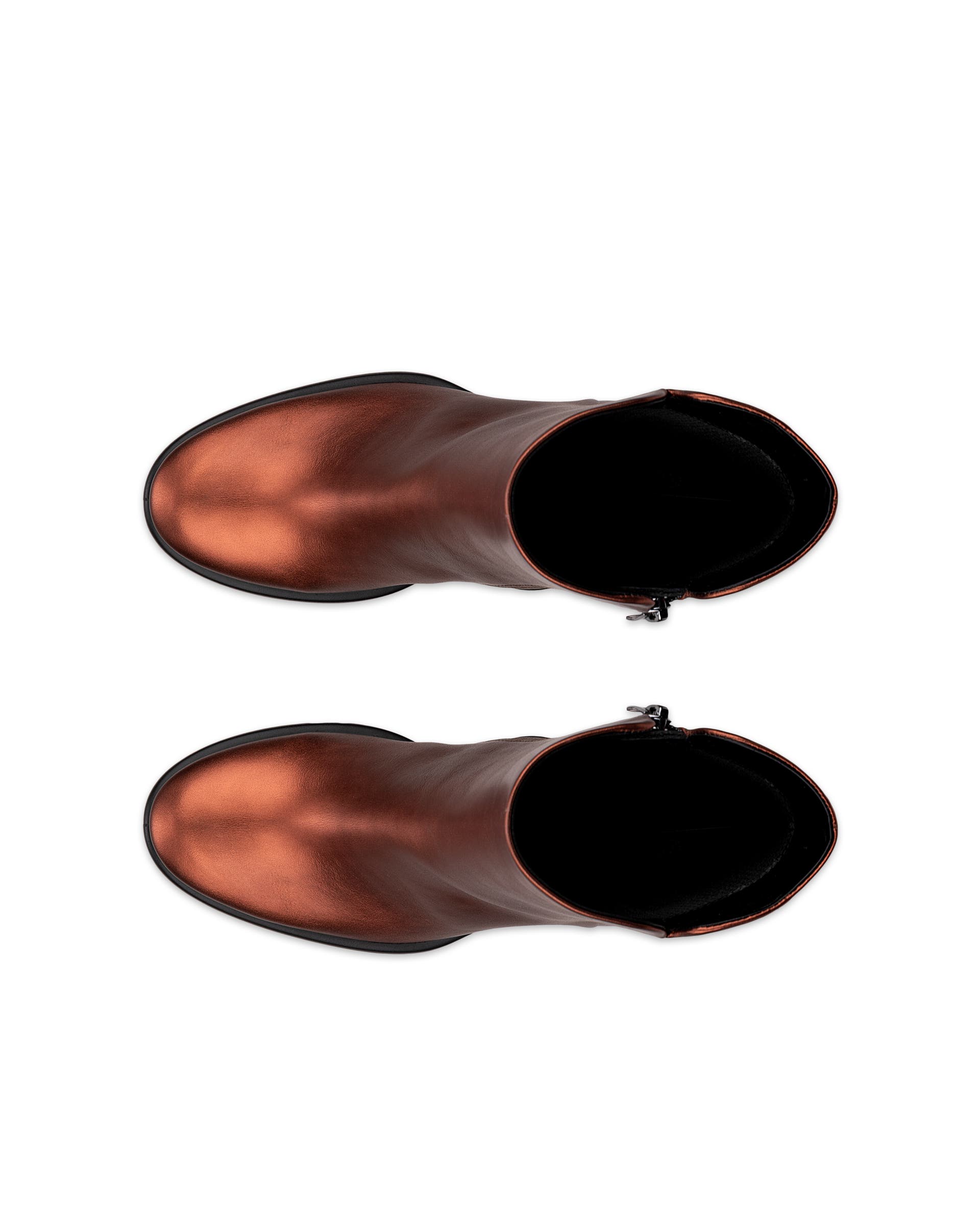 Women's ECCO® Sculpted LX 55 Leather Mid-Cut Boot - Brown - Top left pair