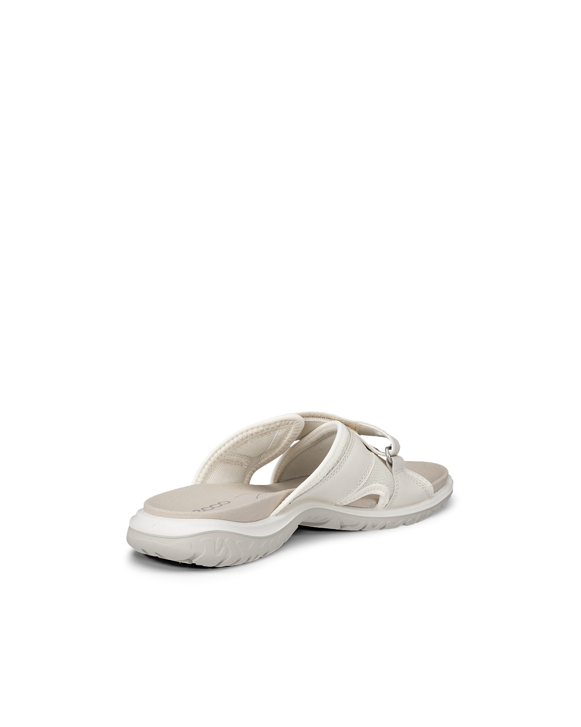 Women's ECCO® Offroad Roam Leather Slide Sandal - Beige - Back
