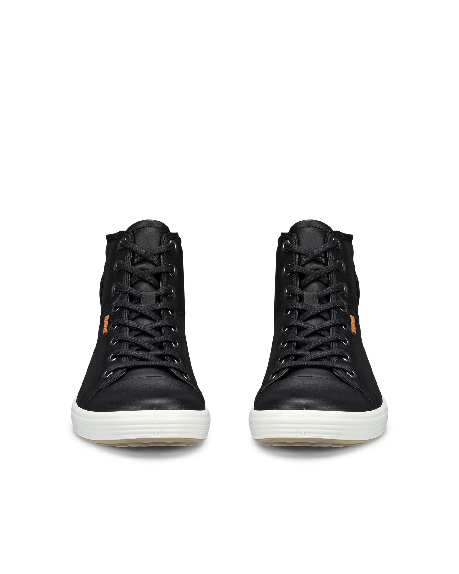 ECCO Women Soft 7 High Top Sneakers - Black - Outside
