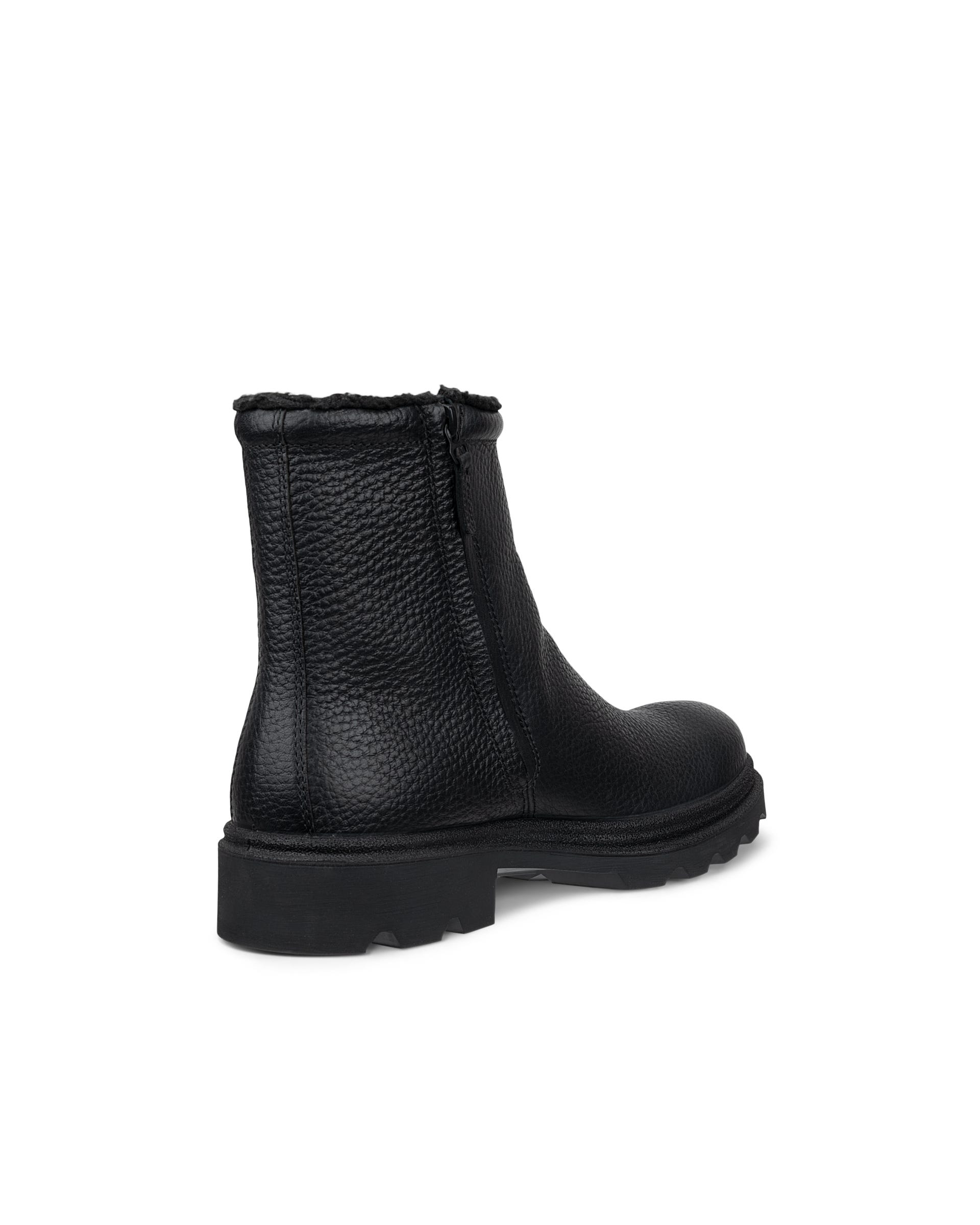Men's ECCO® Grainer Leather Waterproof Boot - Black - Back