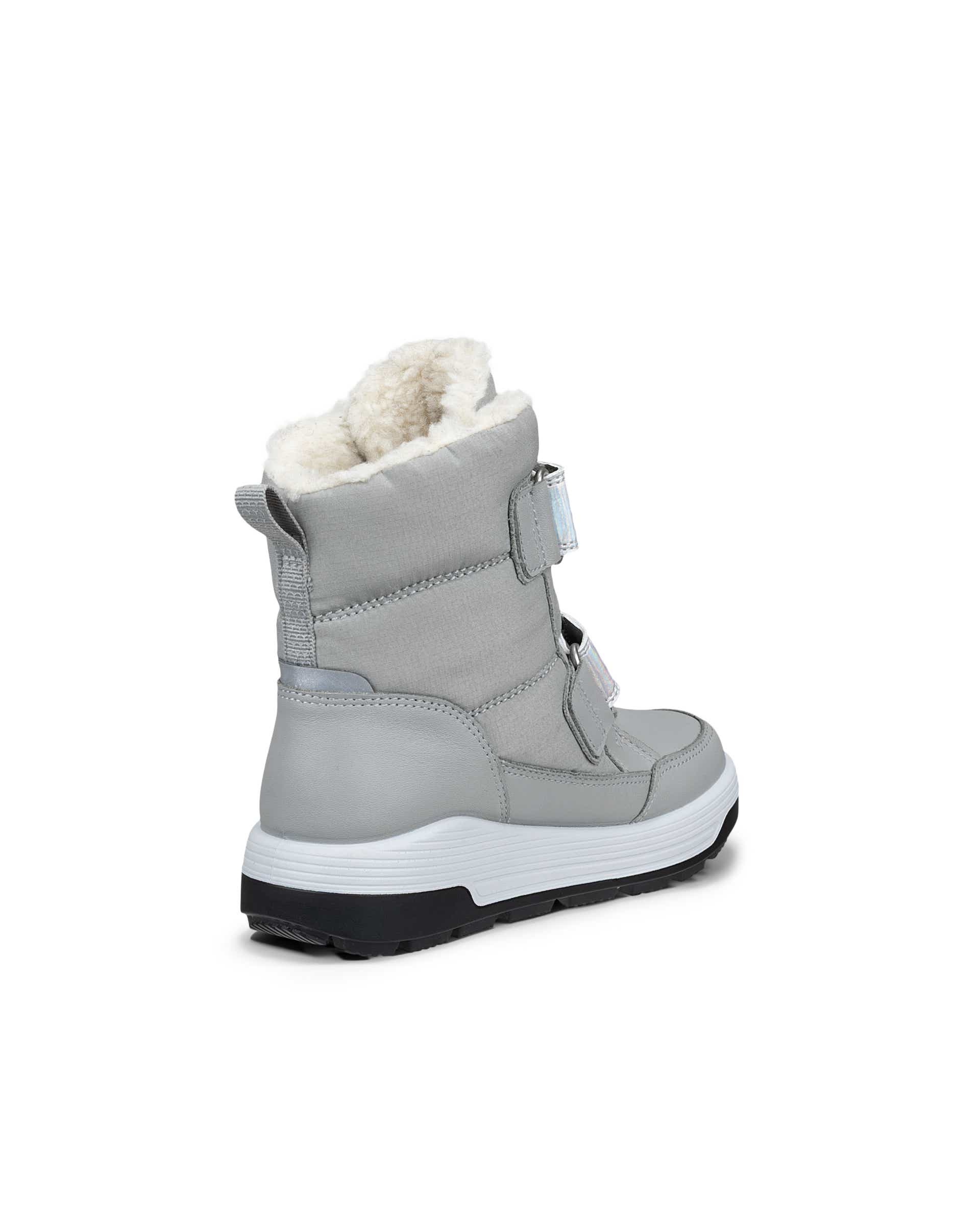 Detské textilné nepremokavá zimné čižmy ECCO® URBAN SNOWBOARDER 2.0 - Sivá - Back