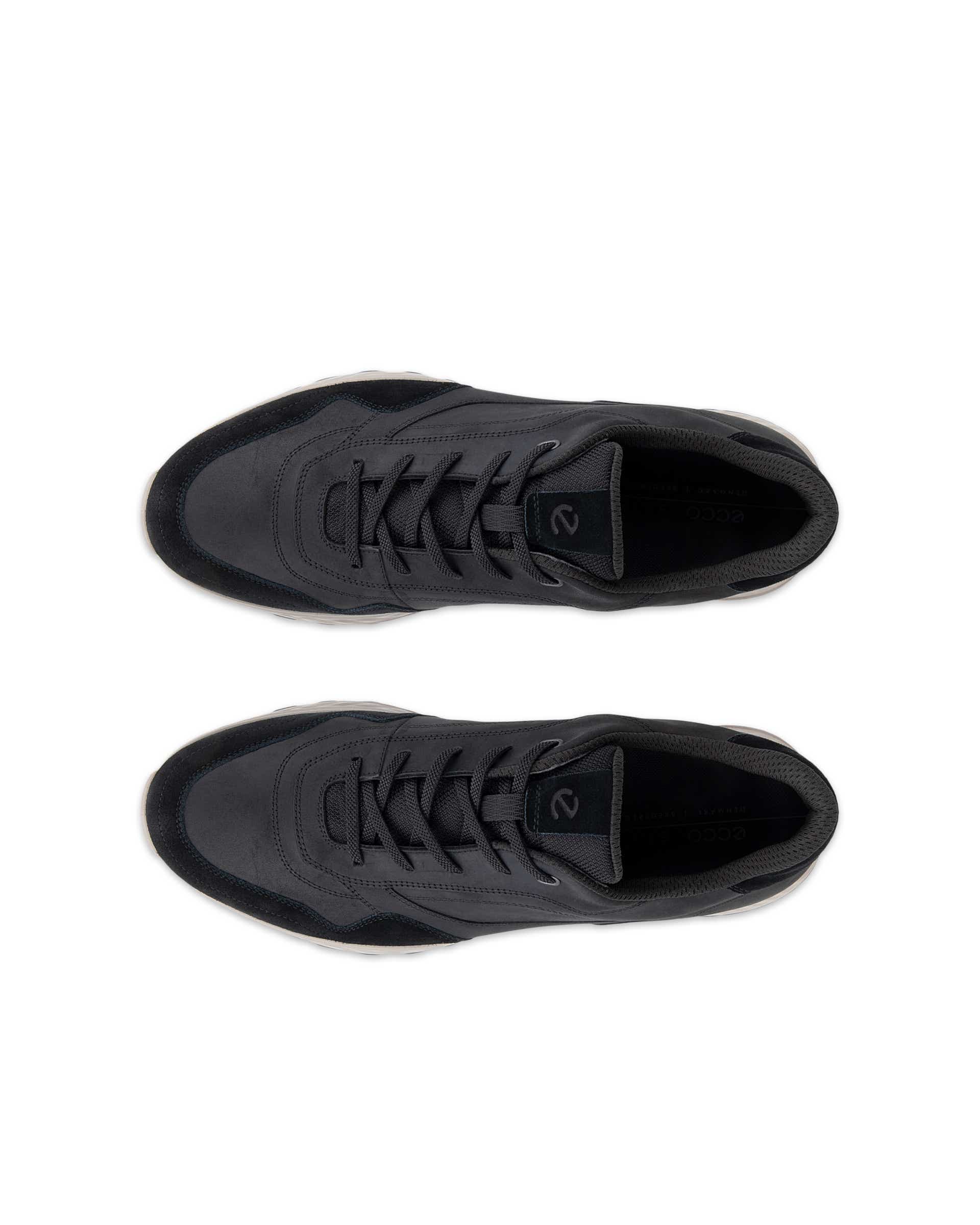 ECCO® EXOSTRIDE Herren Sneaker aus Nubukleder - Schwarz - Top left pair