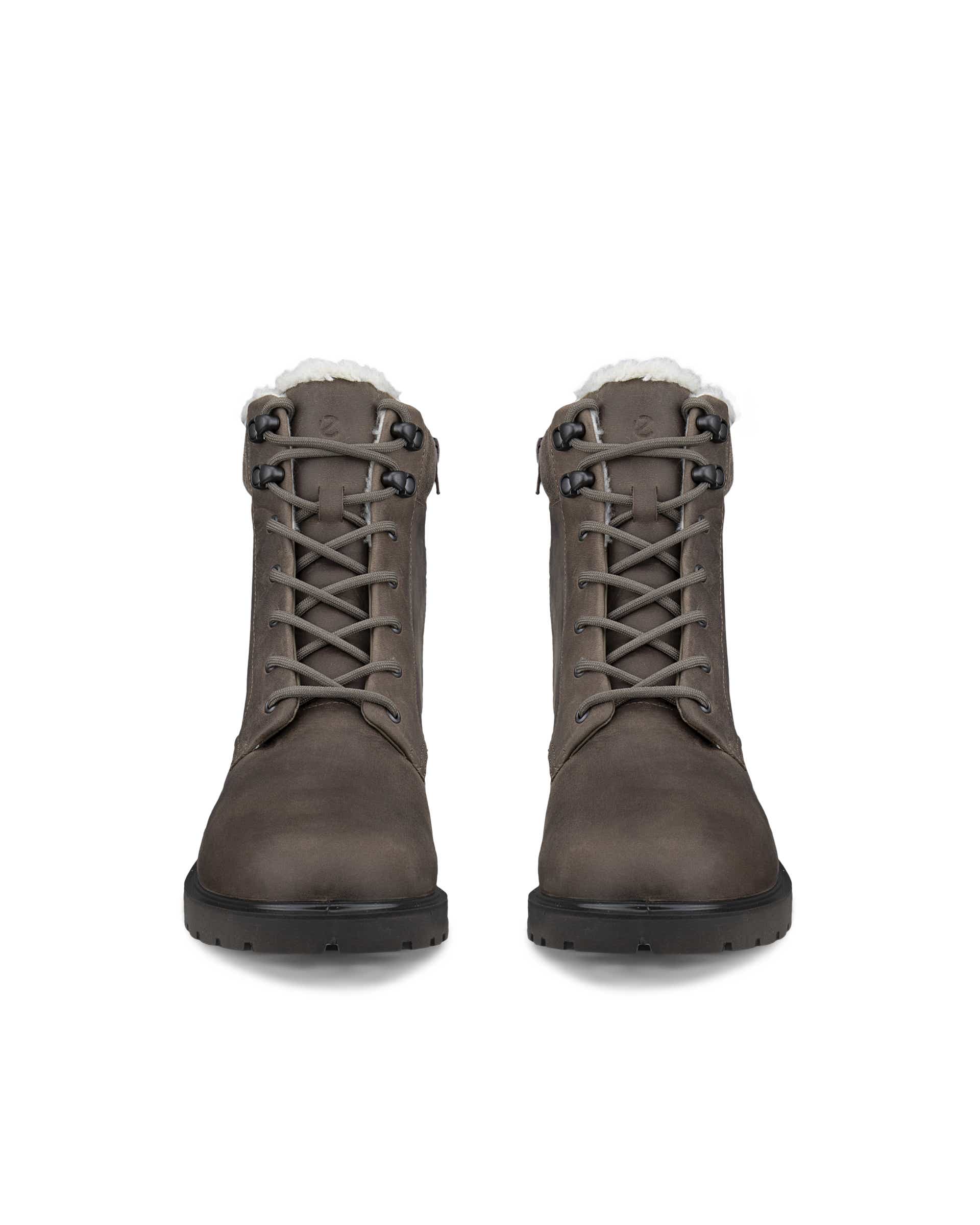 ECCO® METROPOLE VIENNA Damen Winterstiefel aus Nubukleder - Braun - Front pair