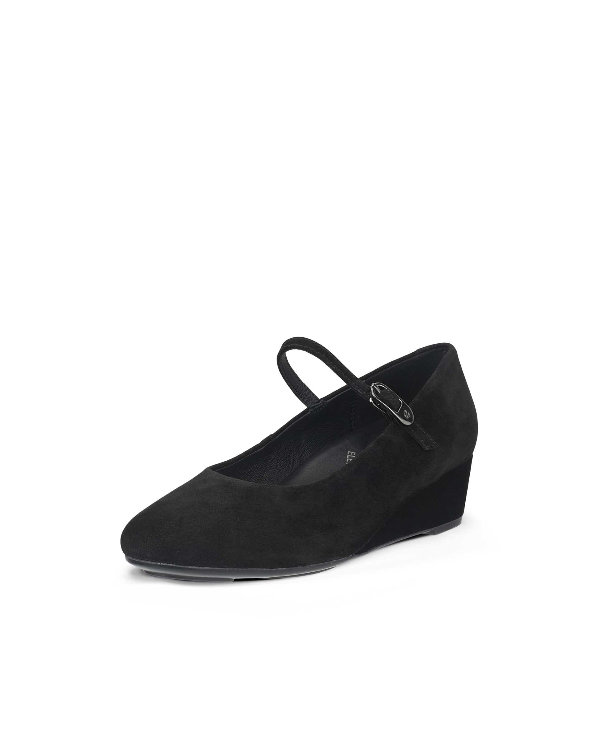 ECCO® ELEVATE WEDGE babies daim pour femme - Noir - Main