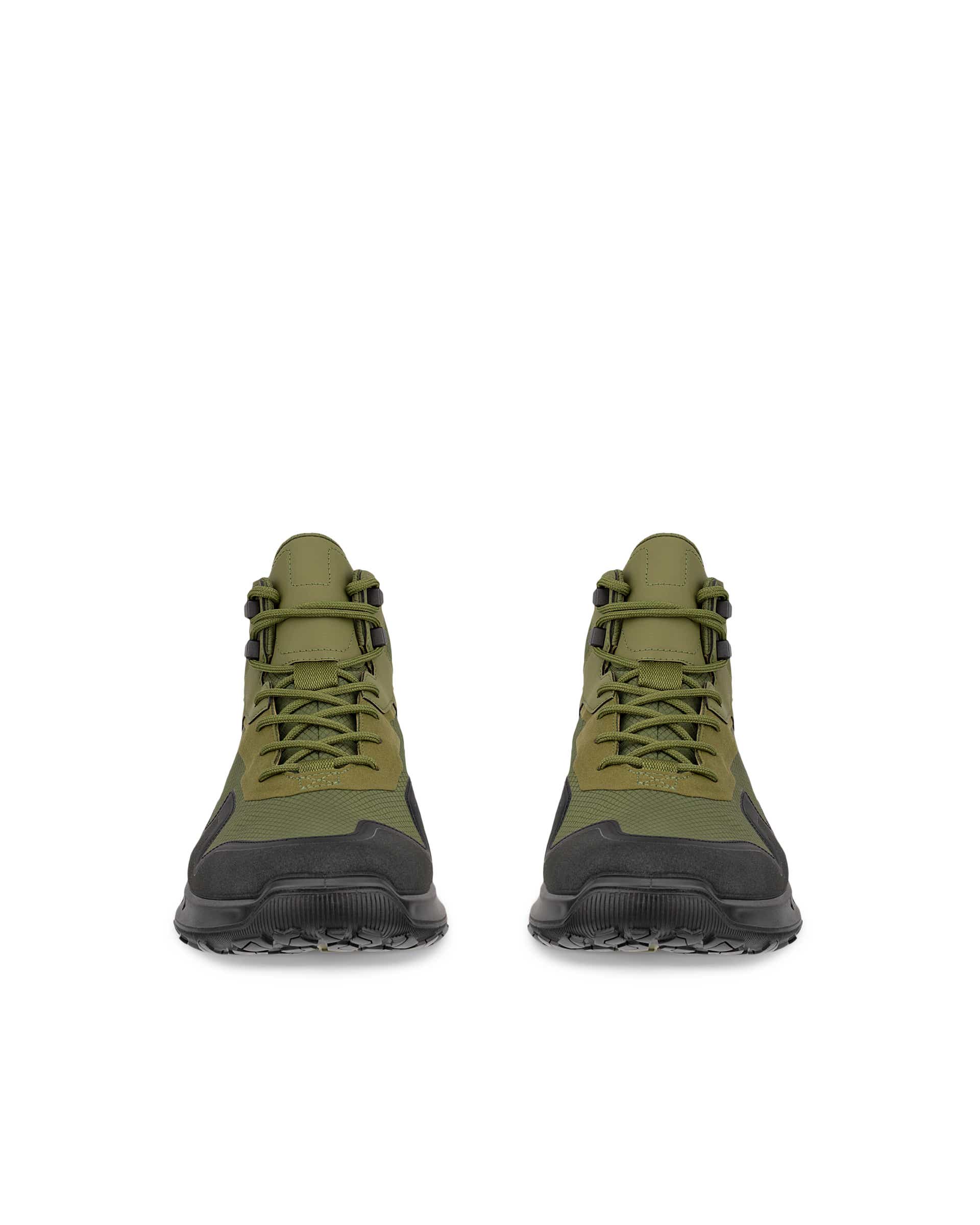 ECCO® SP.1 Lite baskets en cuir Gore-Tex à scratch pour enfant - Vert - Front pair