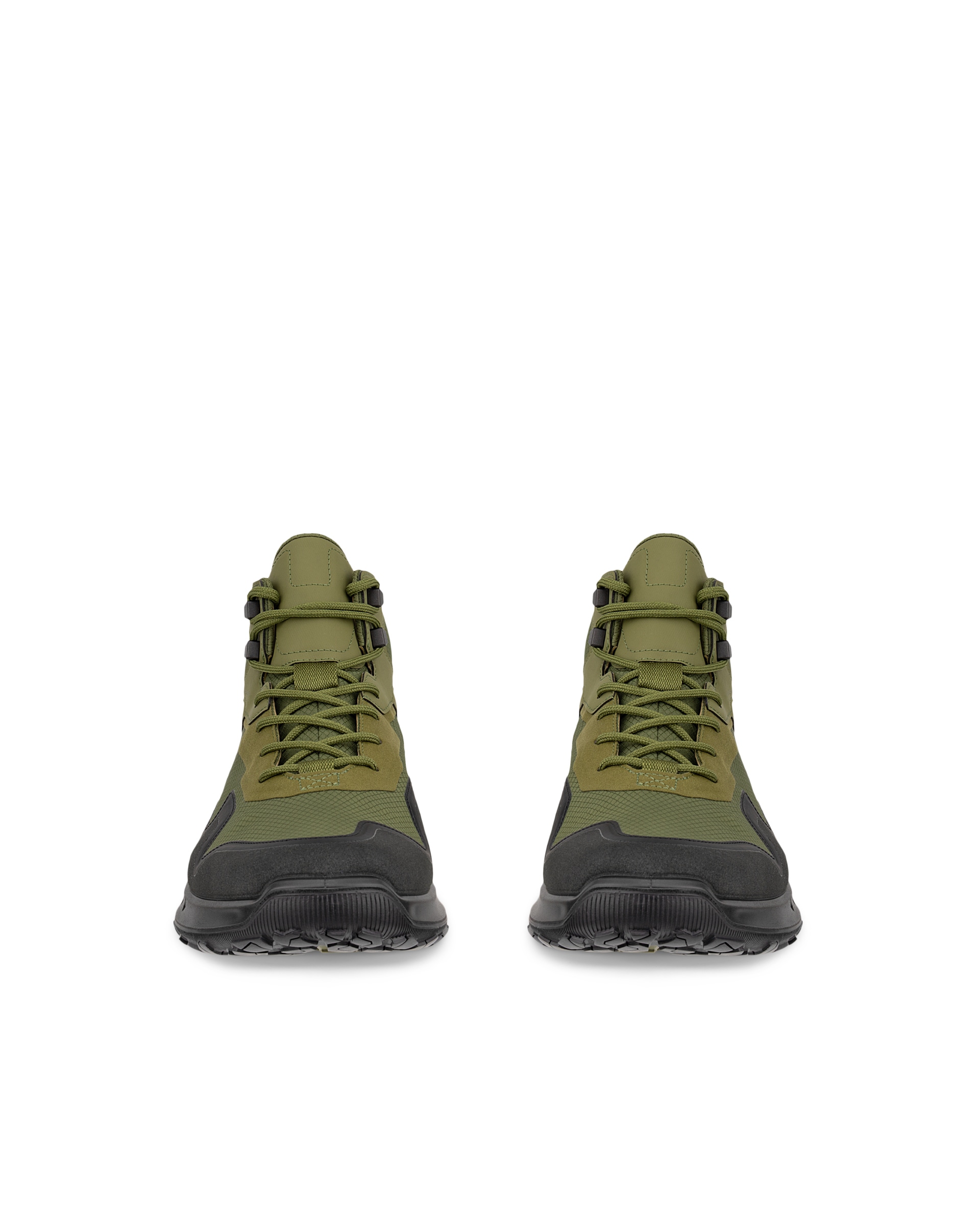 ECCO® SP.1 Lite baskets en cuir Gore-Tex à scratch pour enfant - Vert - Front pair