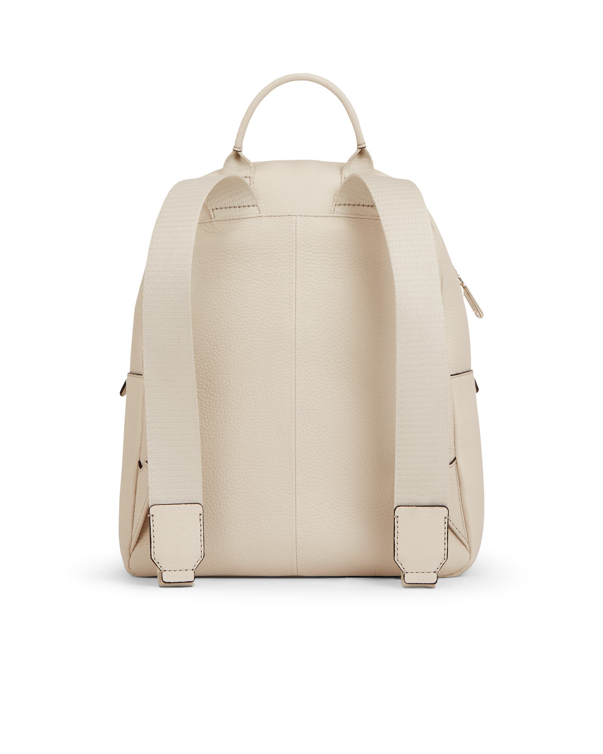 ECCO® Round Pack Small Leather Small Backpack - Beige - Back