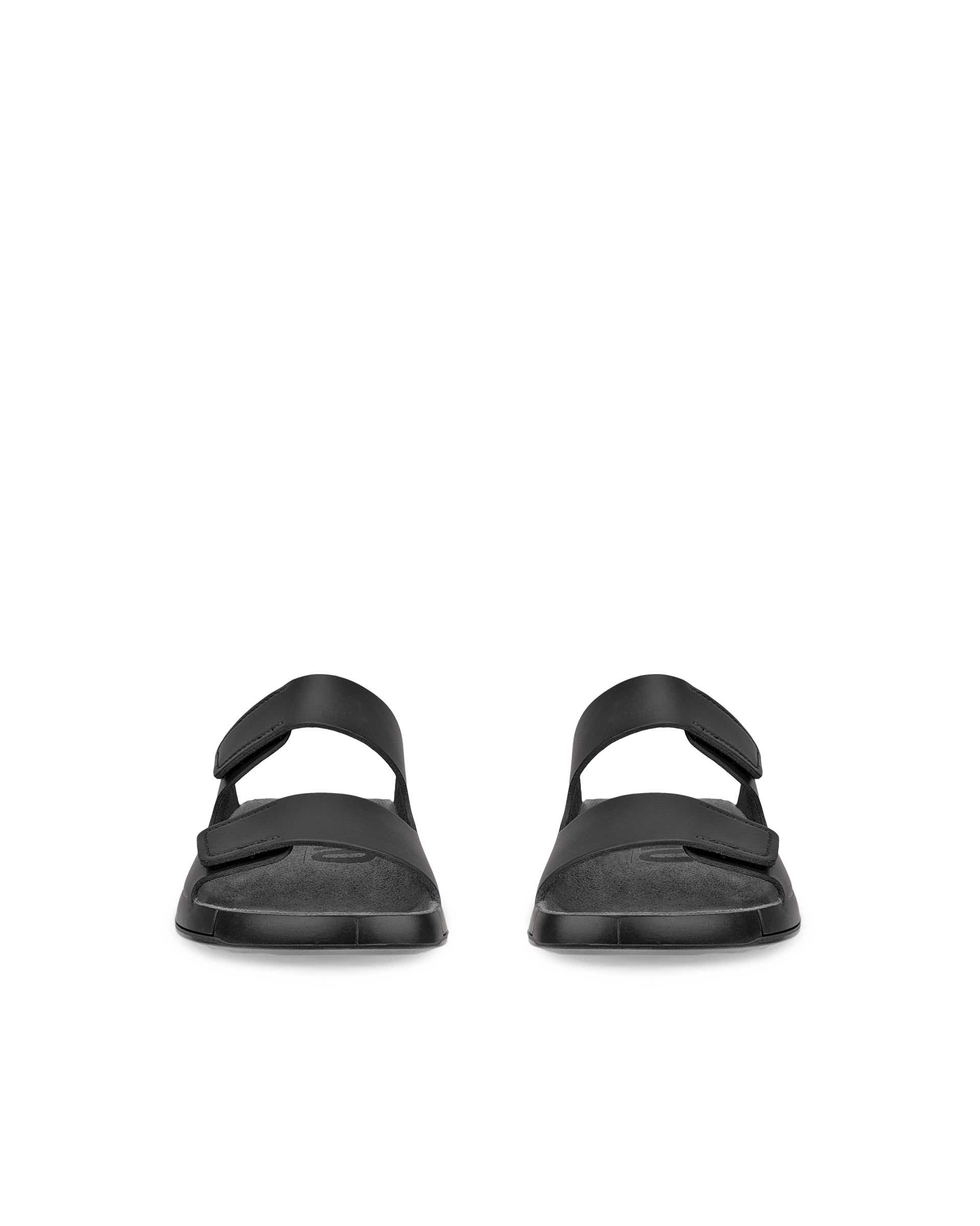 ECCO® Cozmo sandale en cuir deux brides pour homme - Noir - Front pair