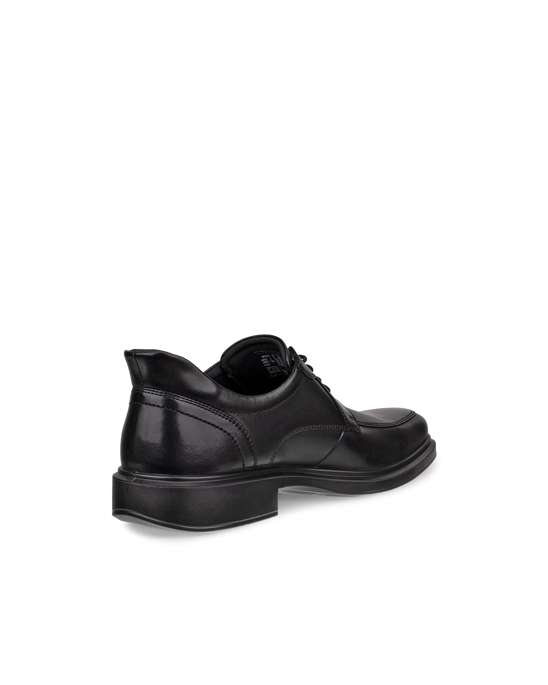 Men's ECCO® Helsinki 2 Leather Bike-Toe Derby Slip-In Shoe - Black - Back