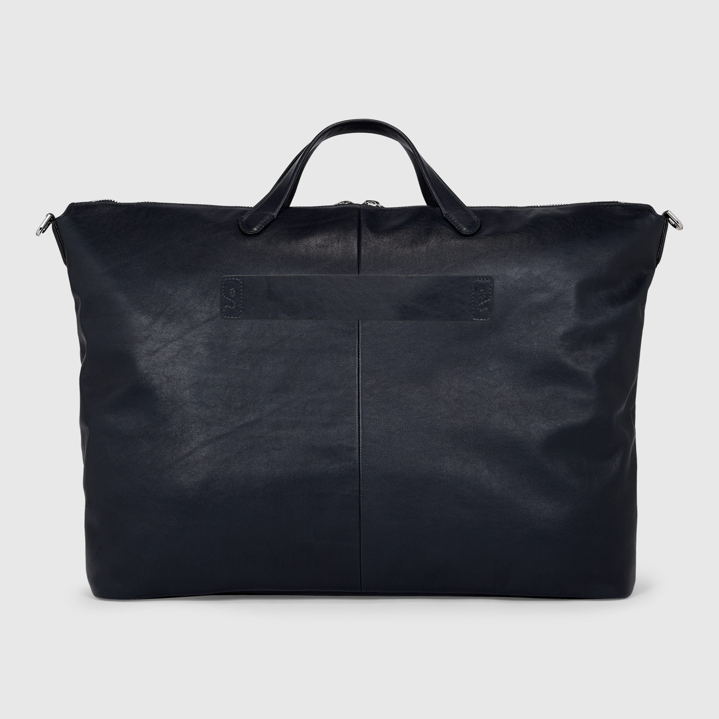 ECCO® E Weekender Leather Tote Bag - Blue - Back