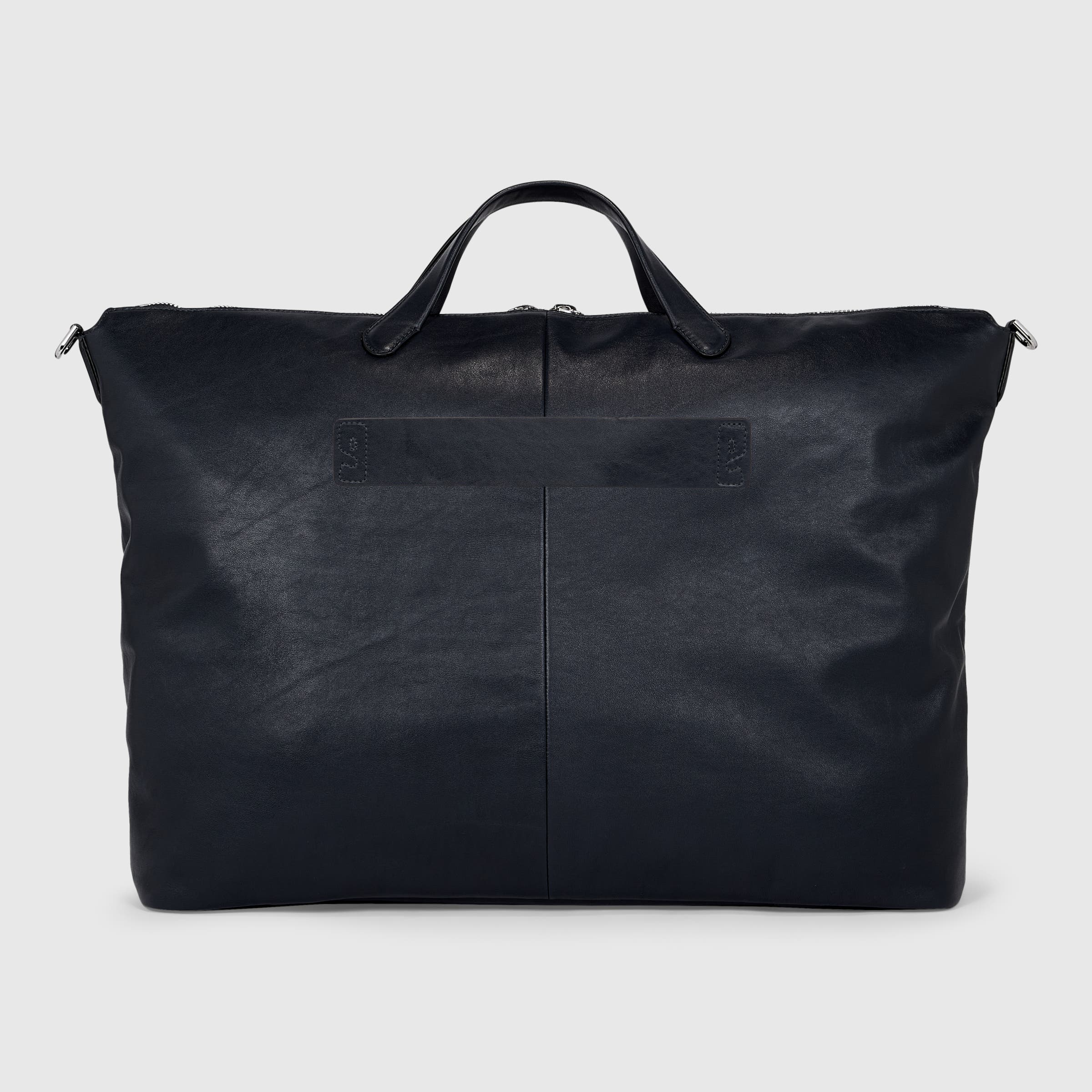 ECCO® E Weekender Leather Tote Bag - Blue - Back