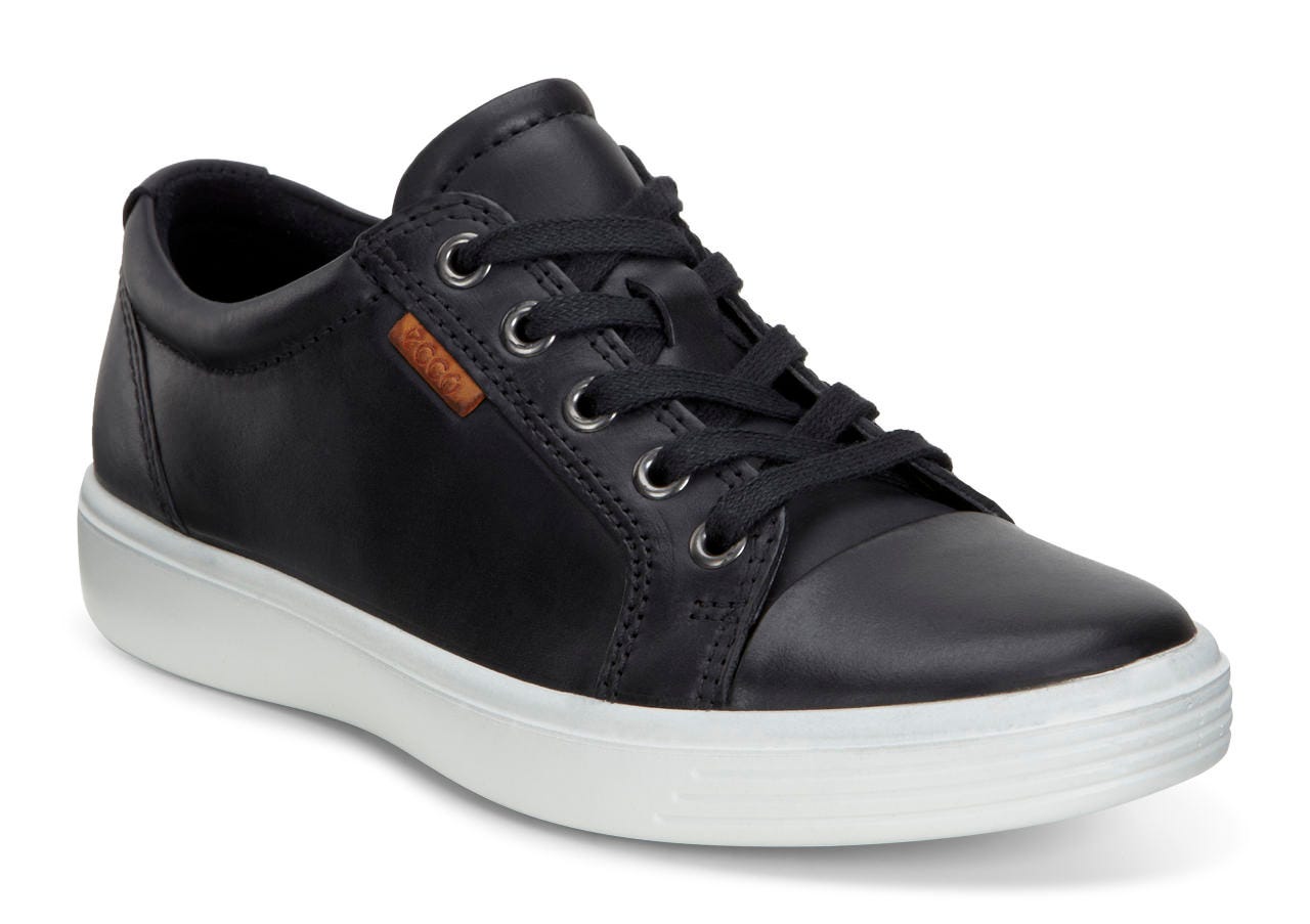 Kids' ECCO® S7 Teen Leather Sneaker - Black - Main