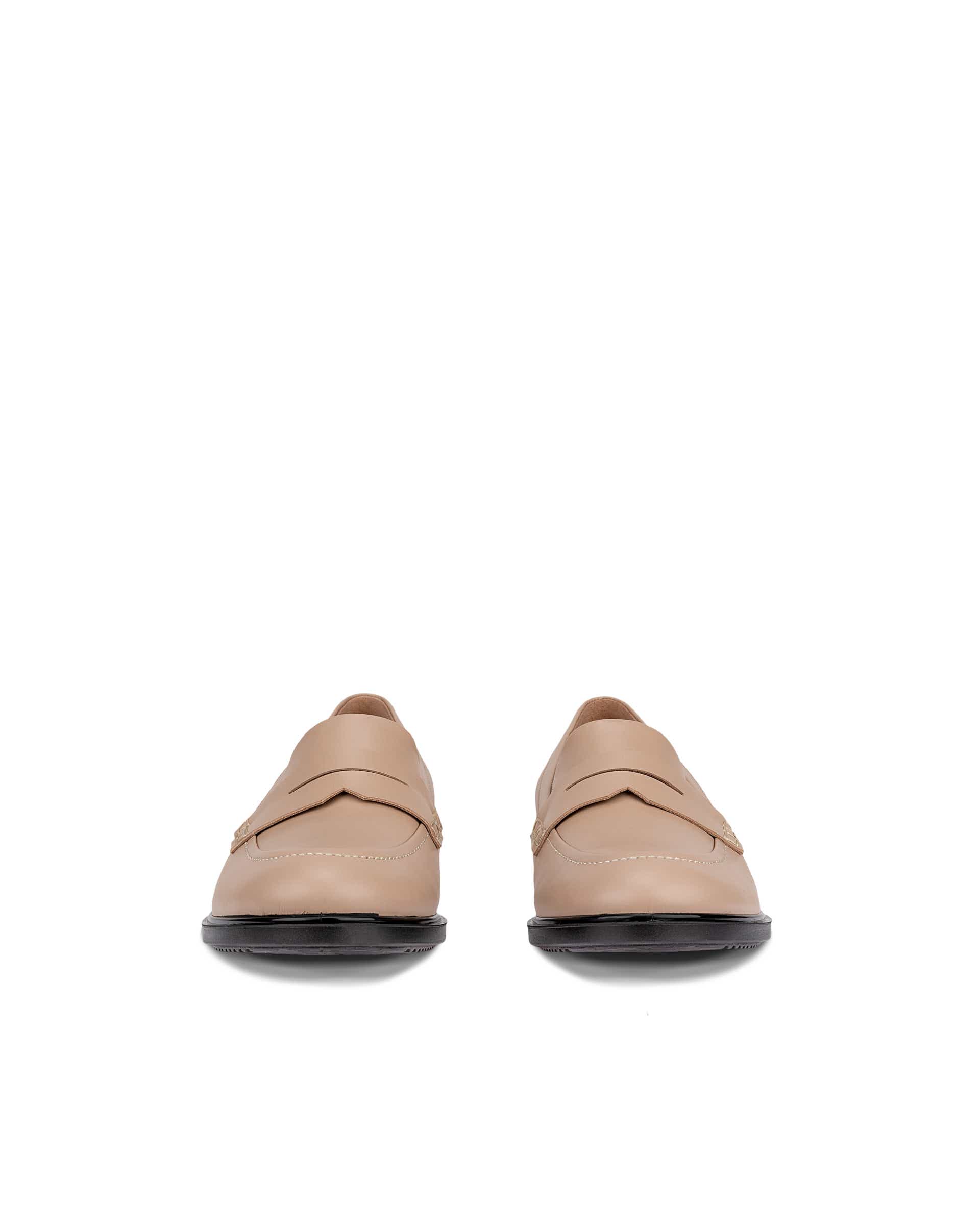 Dámské kožené mokasíny ECCO® Dress Classic 15 - Béžová - Front pair