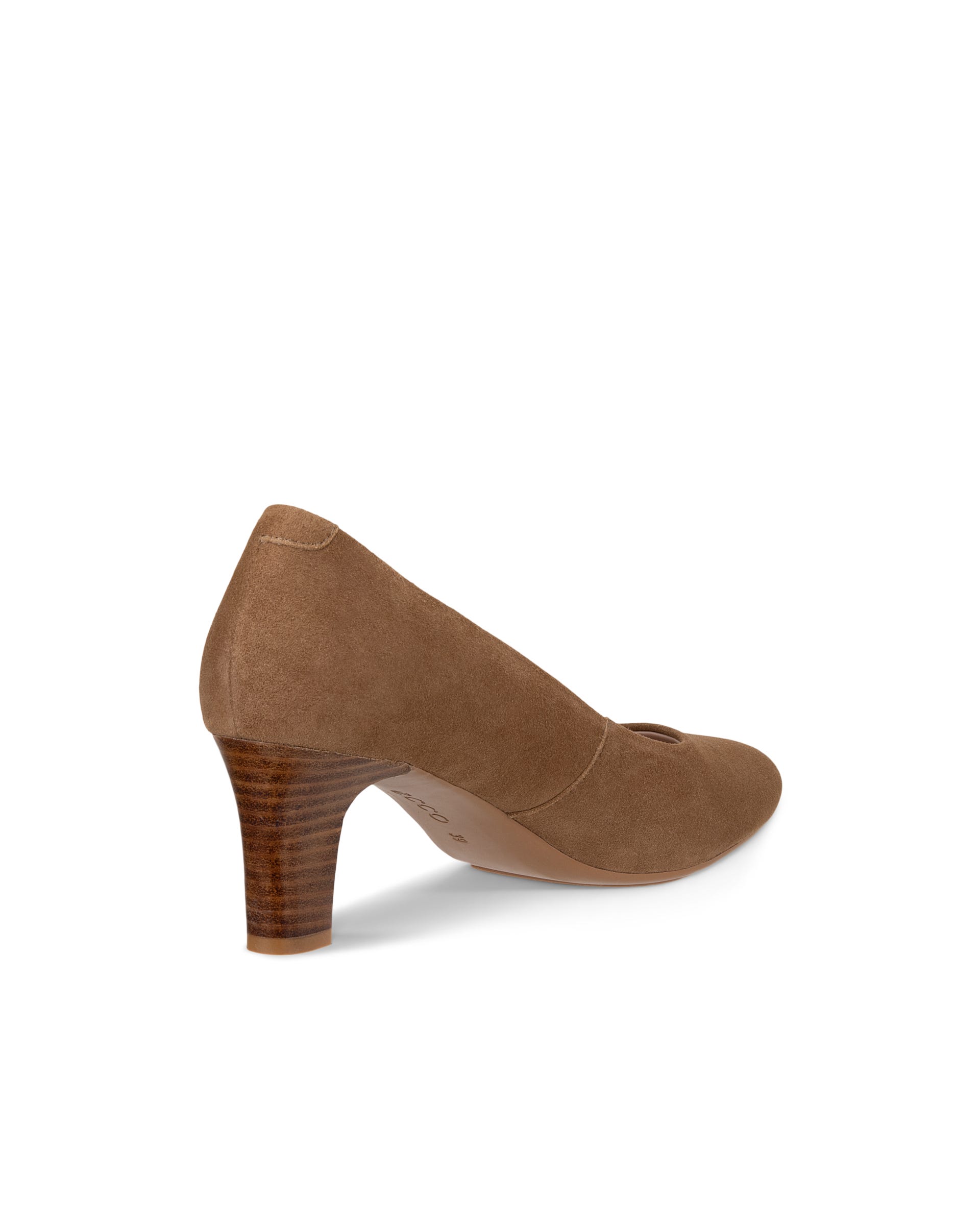 ECCO® ELEVATE 55 escarpins à talon haut en daim pour femme - Brun - Outside