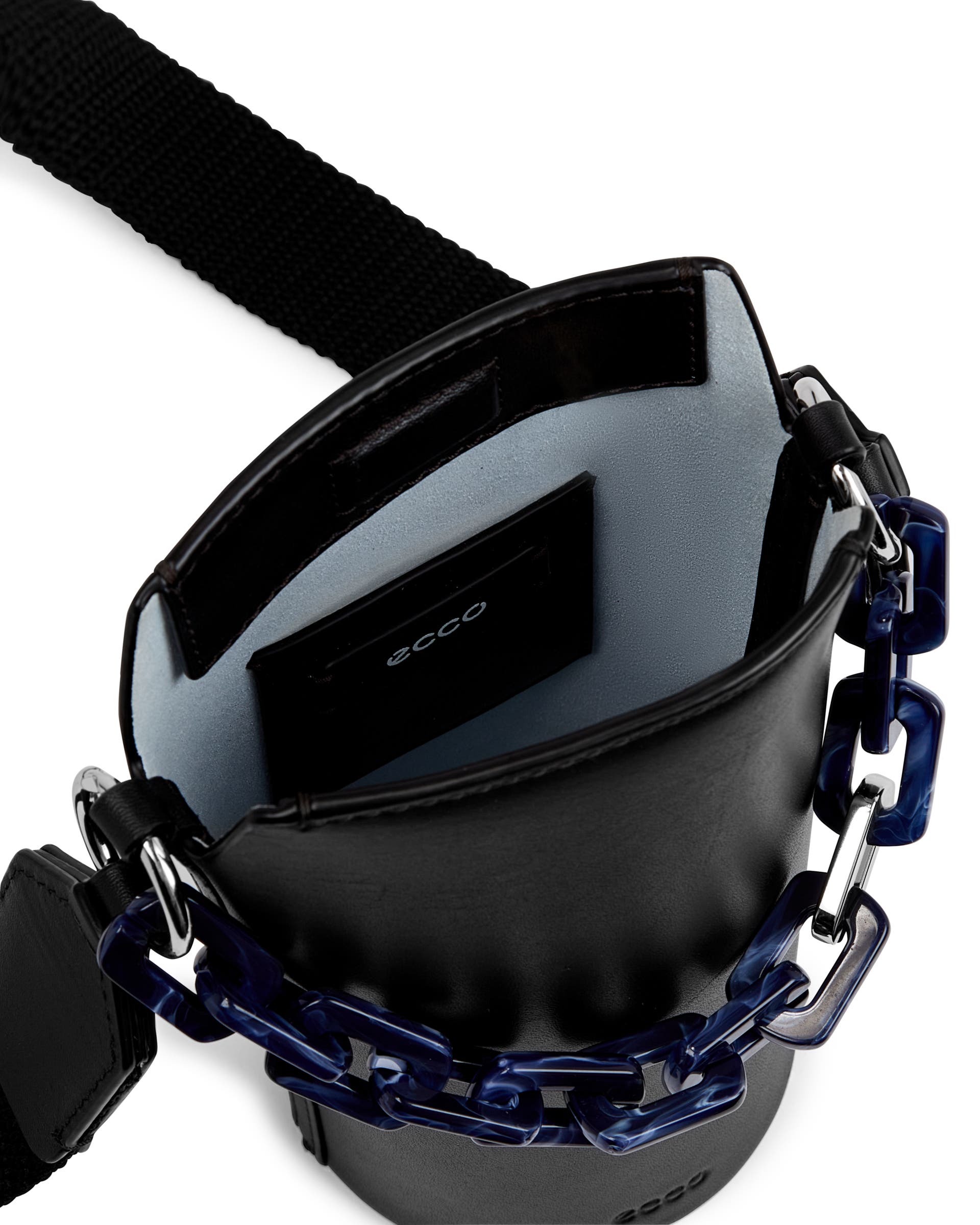 ECCO® Pot Leather Crossbody Bag - Black - Inside