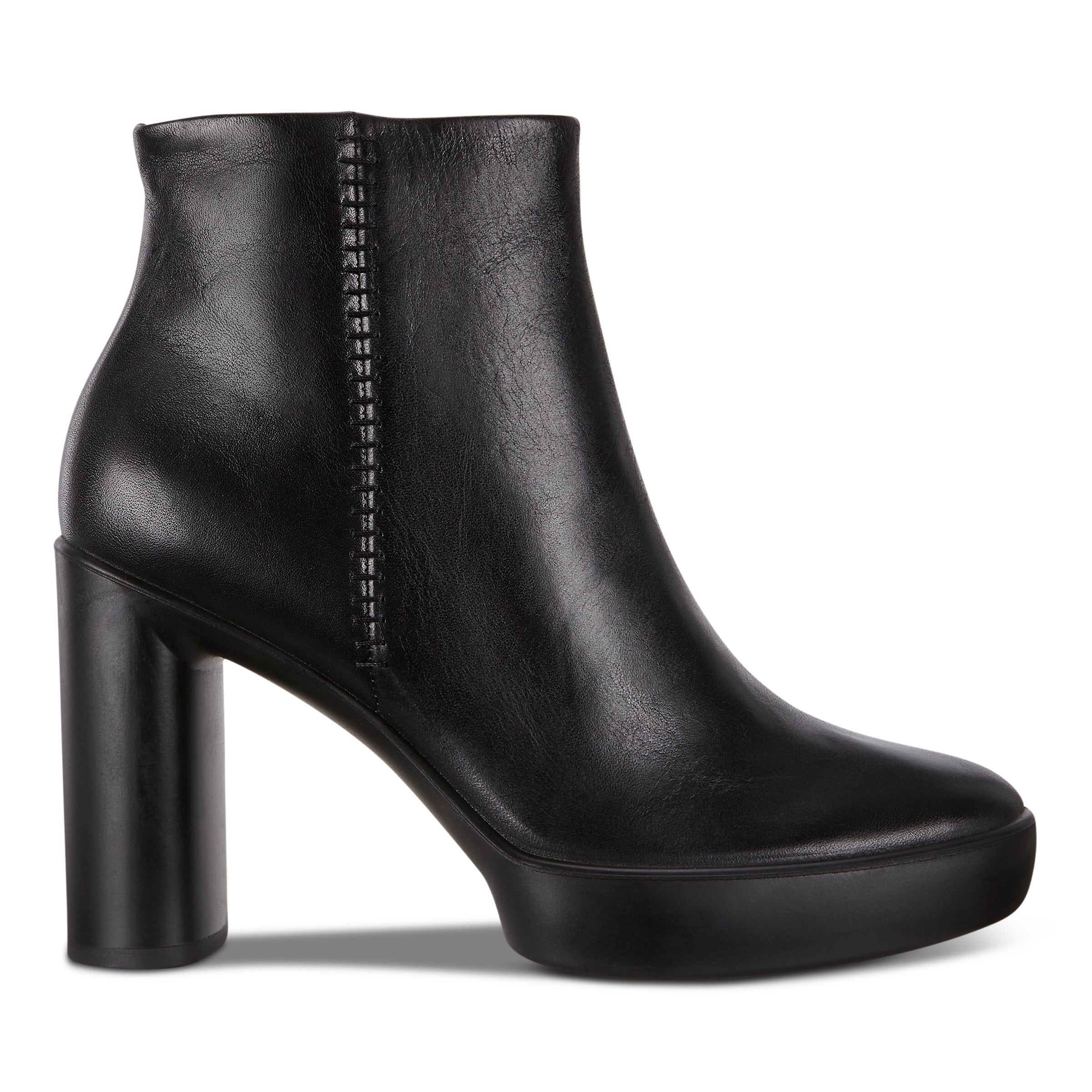 ECCO Shape Sculpted Motion 75 ウィメンズ レザーアンクルブーツ - ブラック - Outside