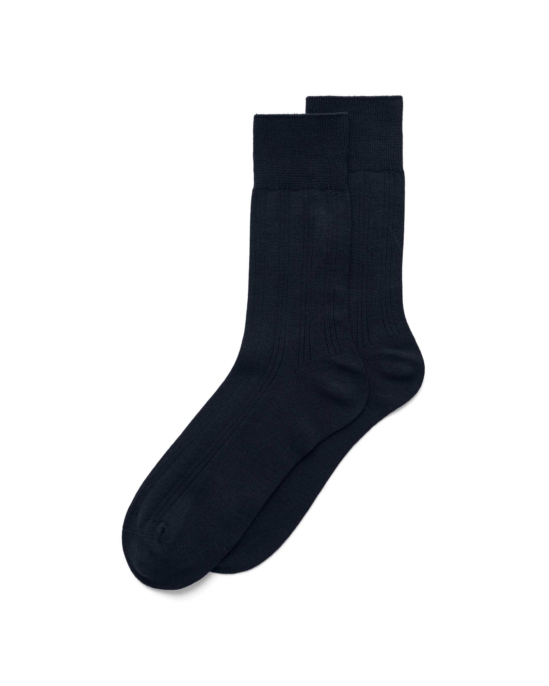 Men's ECCO® VIBE RIBBED MID-CUT Ribbed Mid-Cut Socks - Blue - Main