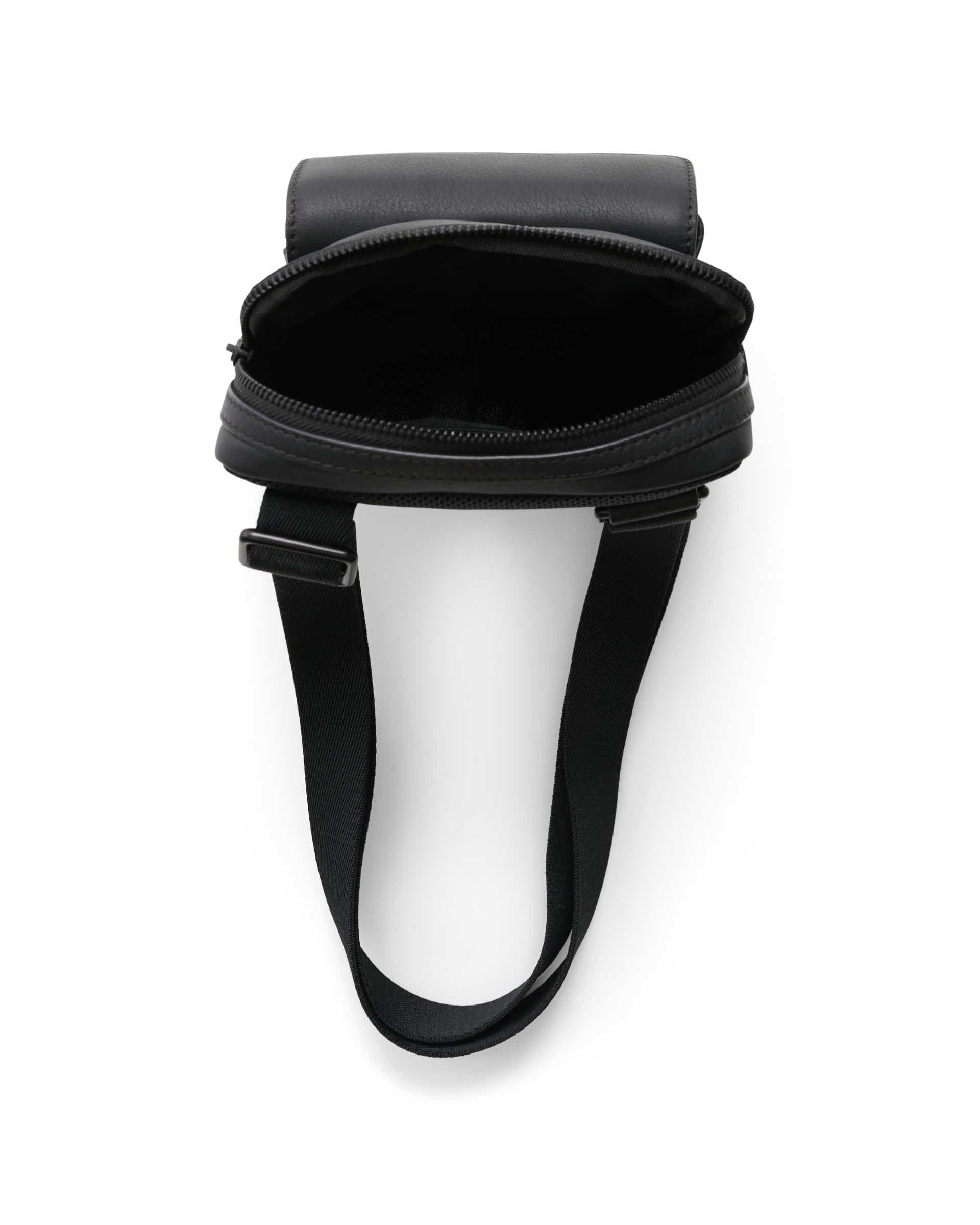 Skórzana torebka przez ramię ECCO® Flat Pouch - Czarny - Birdeye