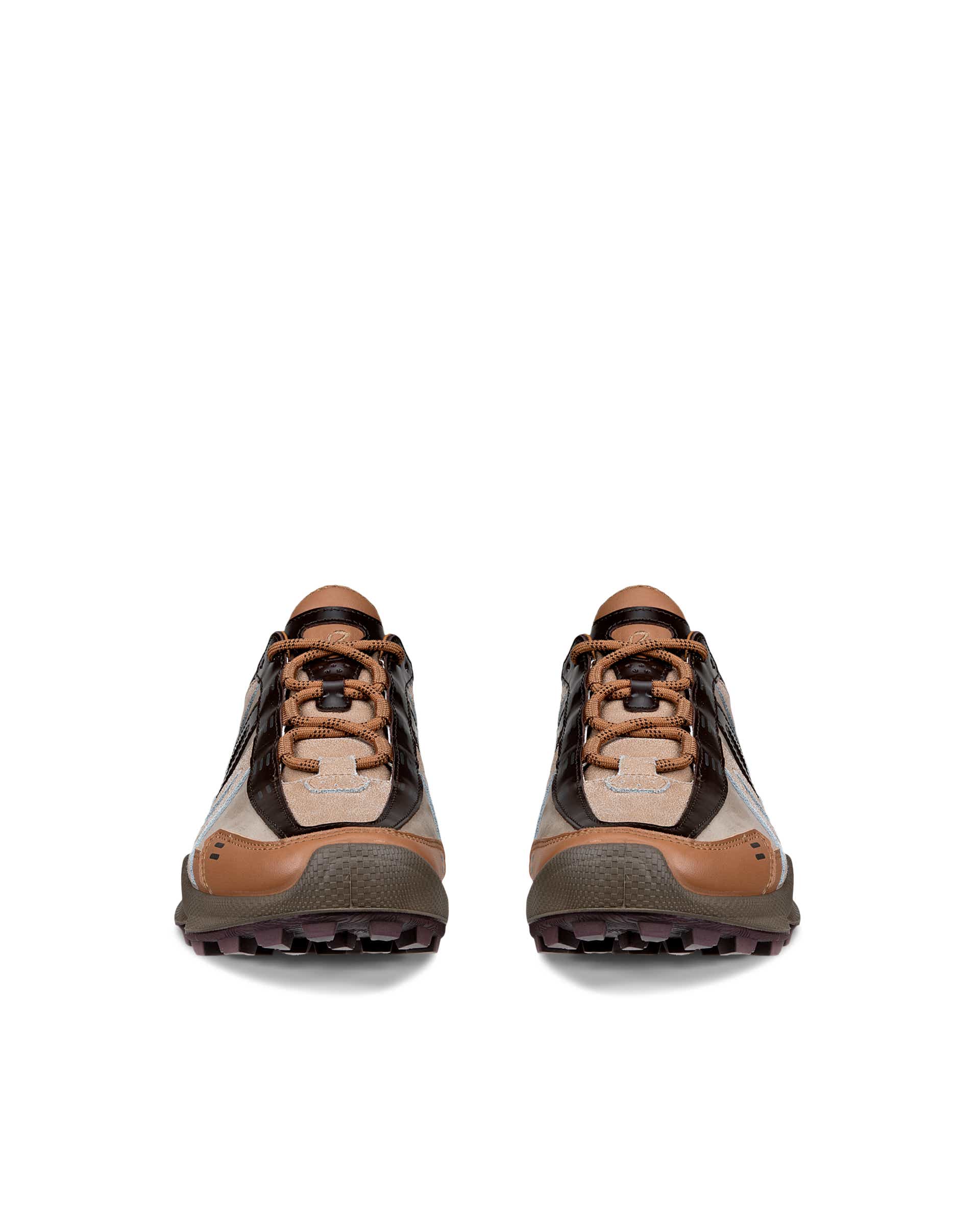 ECCO® BIOM C-Trail baskets de plein air en cuir pour femme - Brun - Front pair