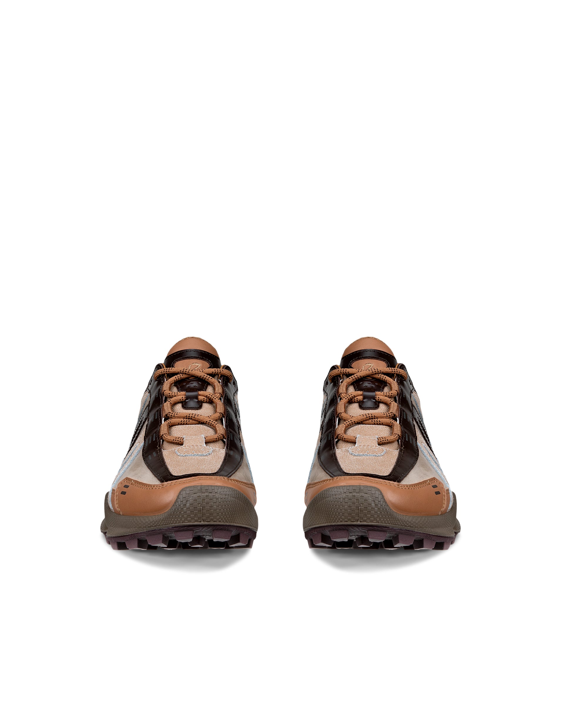 ECCO® BIOM C-Trail baskets de plein air en cuir pour femme - Marron - Front pair