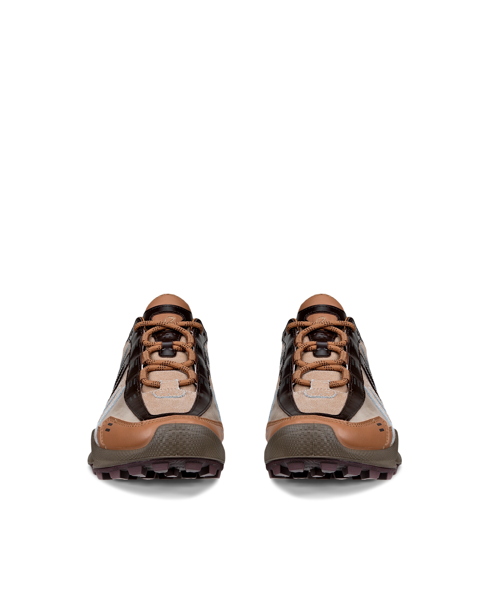 ECCO® BIOM C-Trail baskets de plein air en cuir pour femme - Brun - Front pair