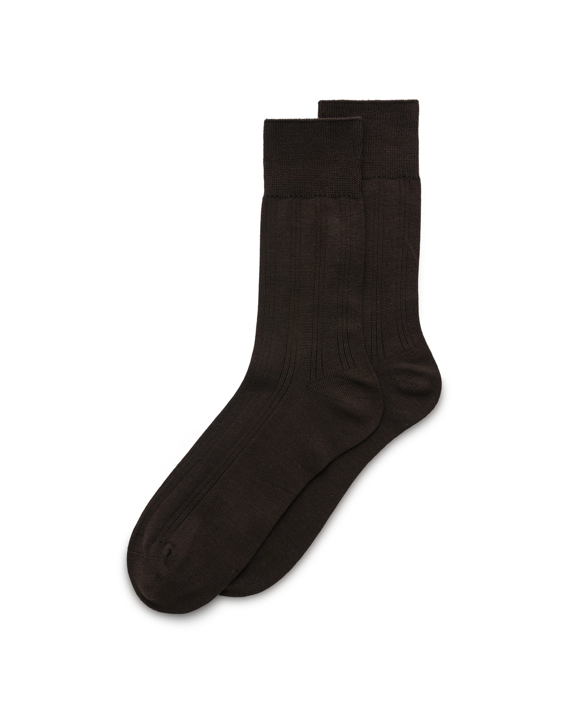 Pánske rebrované stredné ponožky ECCO® CLASSIC MEN RIBBED MID CUT - Hnedá - Main