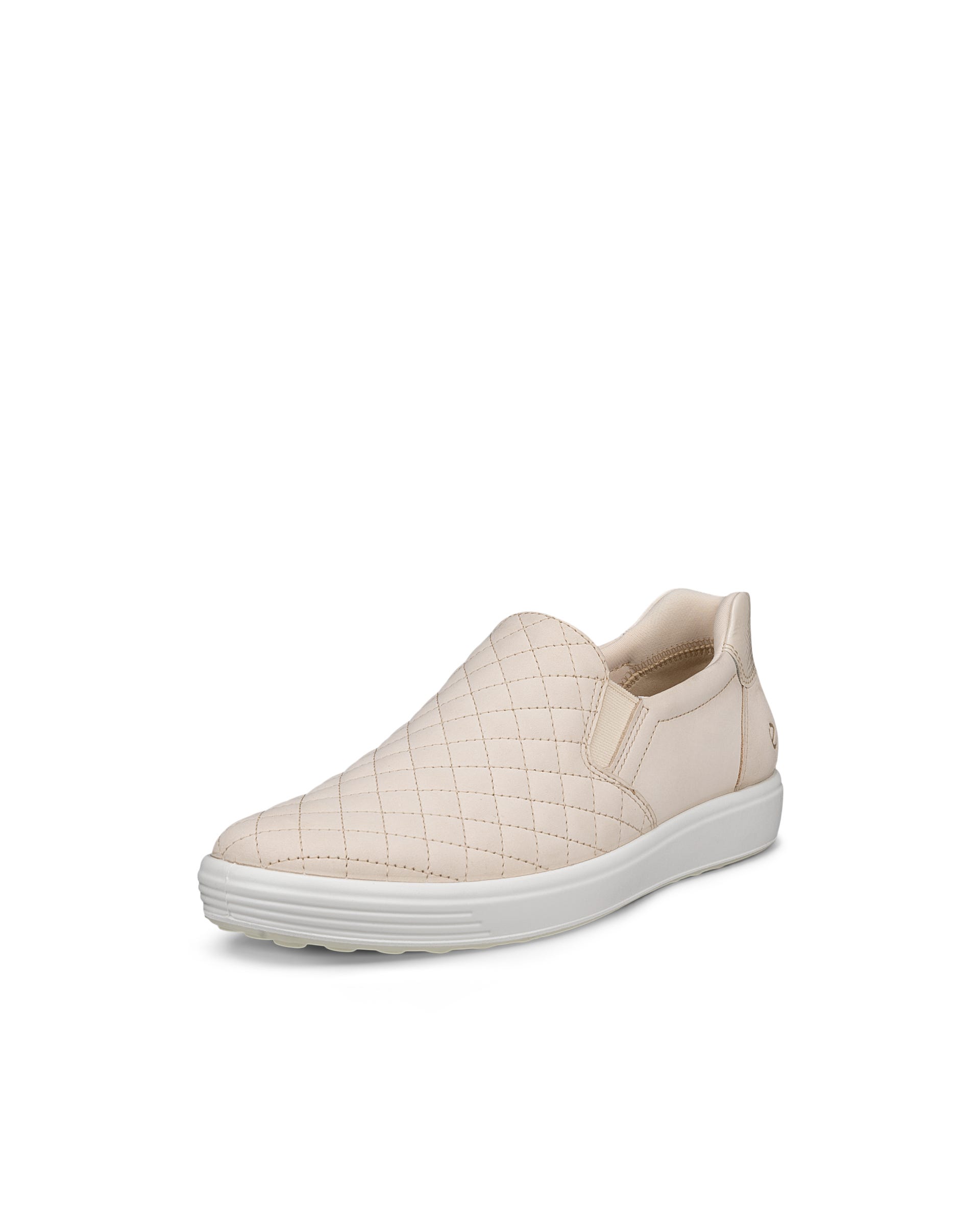 Women's ECCO® Soft 7 Nubuck Slip-On Shoe - Beige - Main
