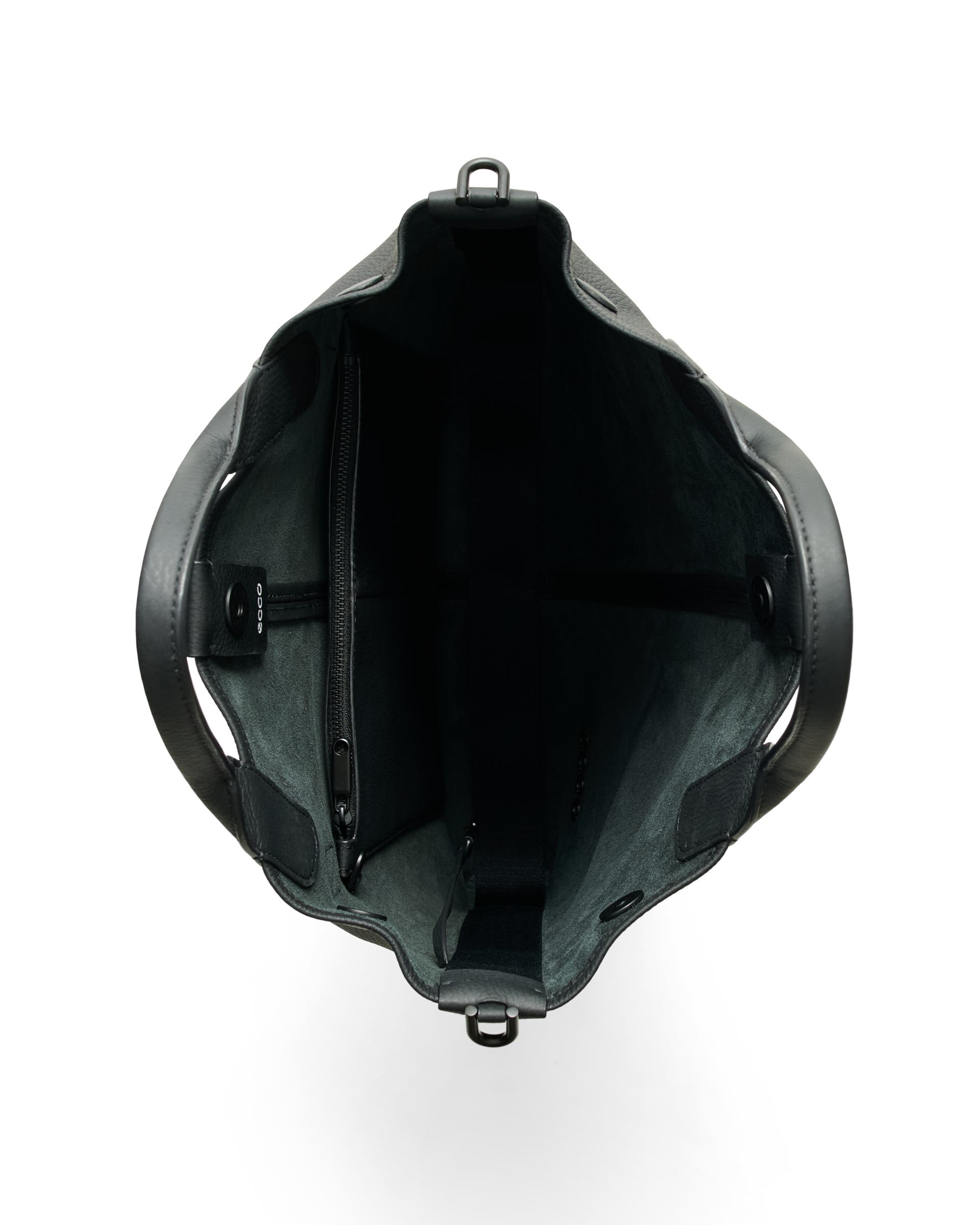 ECCO Tote Soft North South Pebbled レザートートバッグ - ブラック - Birdeye