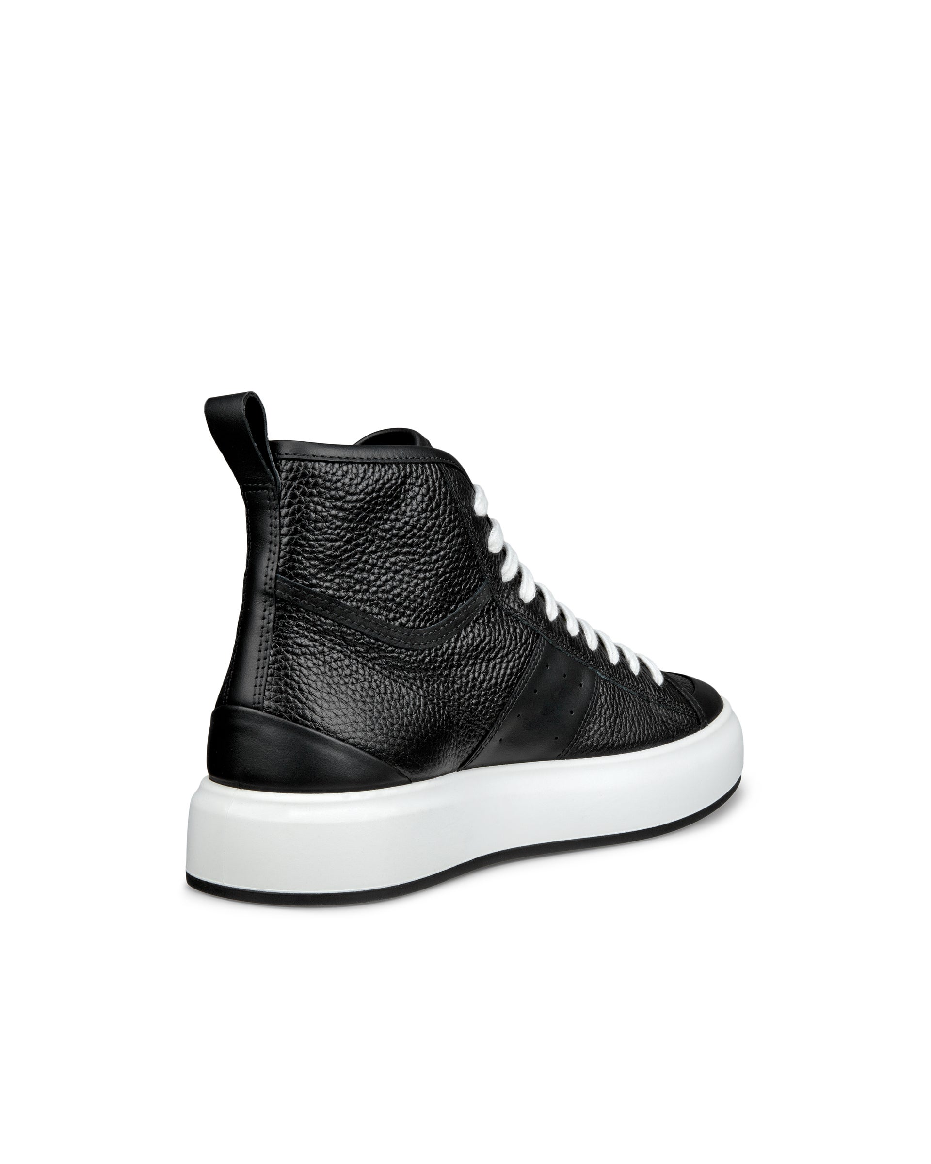 ECCO Street Ace ウィメンズ レザーハイカットスニーカー - ブラック - Back