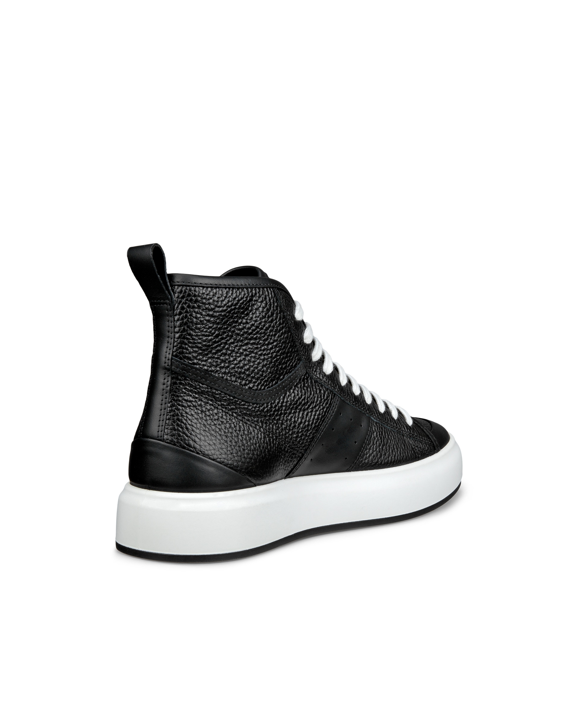 ECCO® Street Ace Dames hoge leren sneaker - Zwart - Back