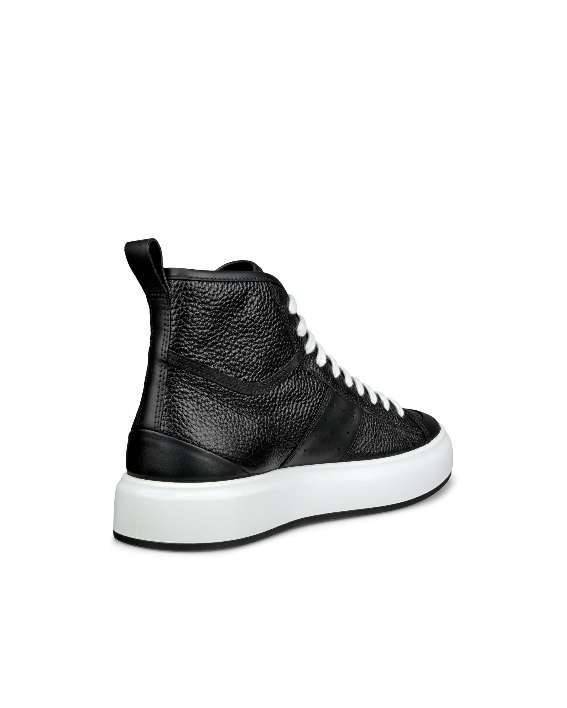 ECCO Street Ace ウィメンズ レザーハイカットスニーカー - ブラック - Back