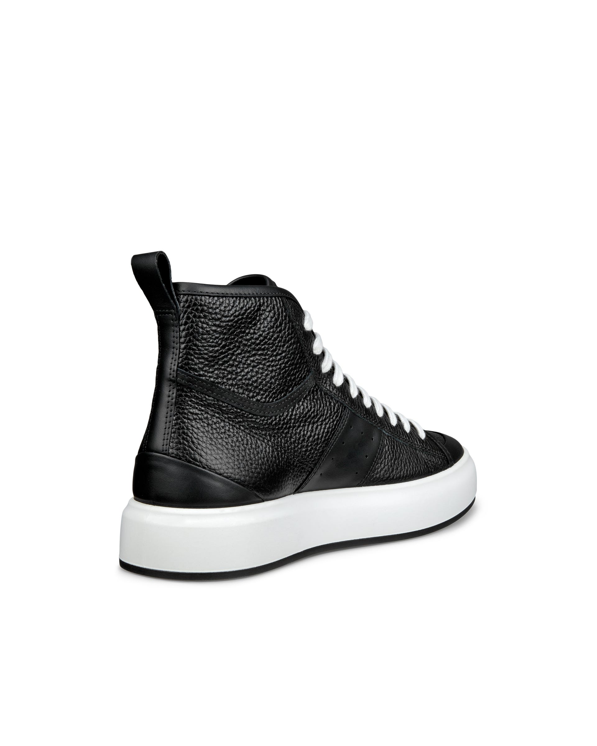 ECCO Street Ace ウィメンズ レザーハイカットスニーカー - ブラック - Back