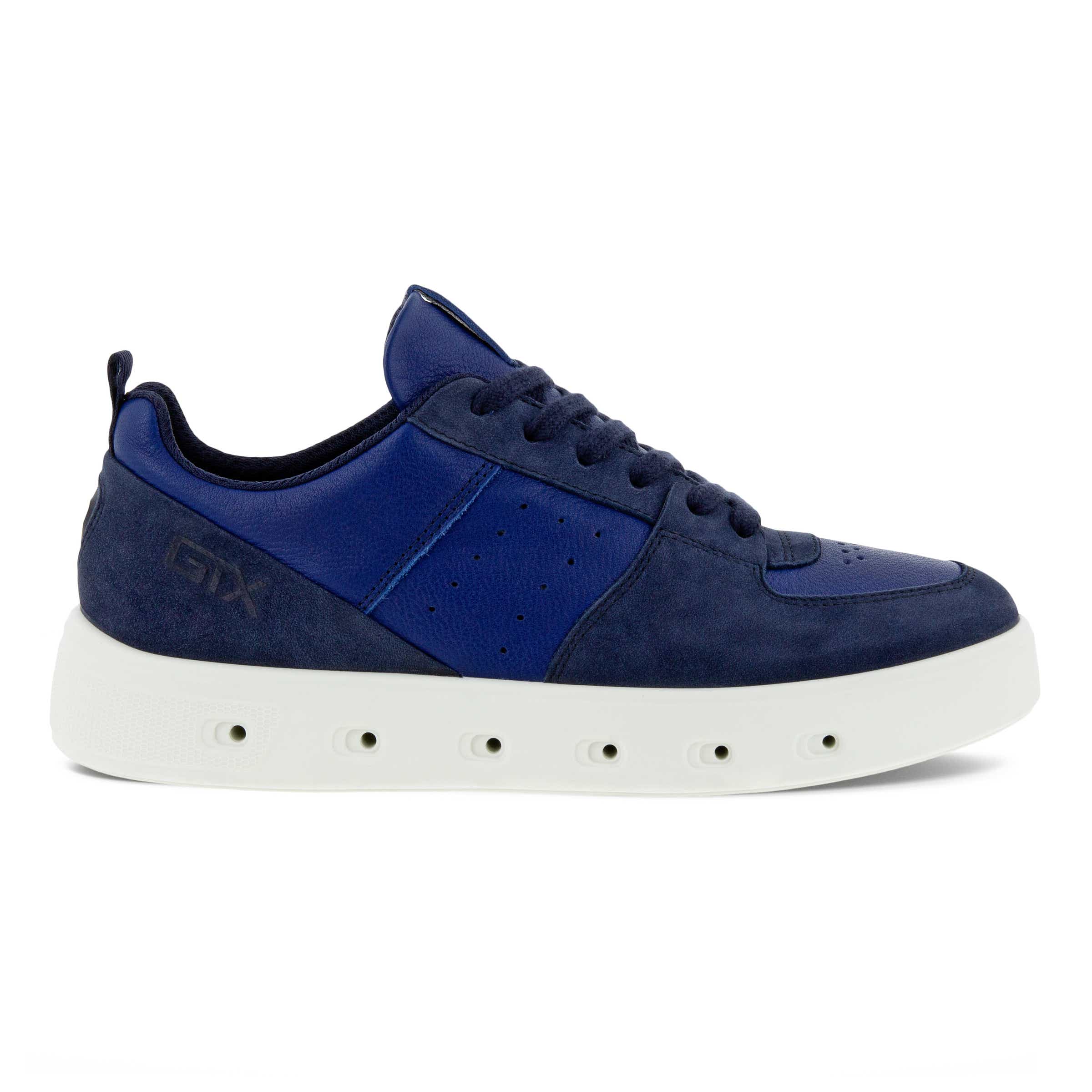ECCO Street 720 WOMEN ウィメンズ レザーGore-Texスニーカー - ブルー - Outside