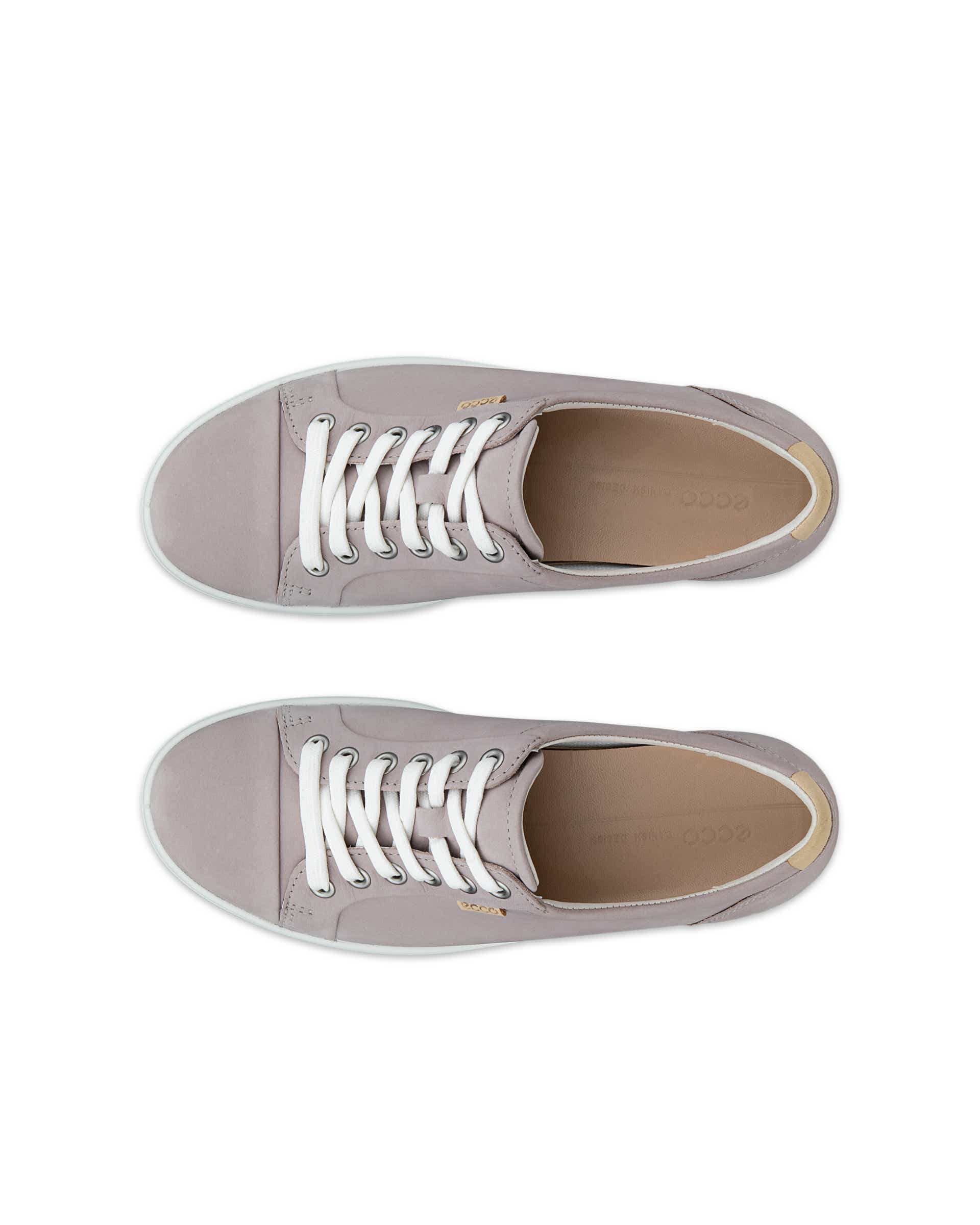 Women's ECCO® Soft 7 Nubuck Sneaker - Red - Top left pair
