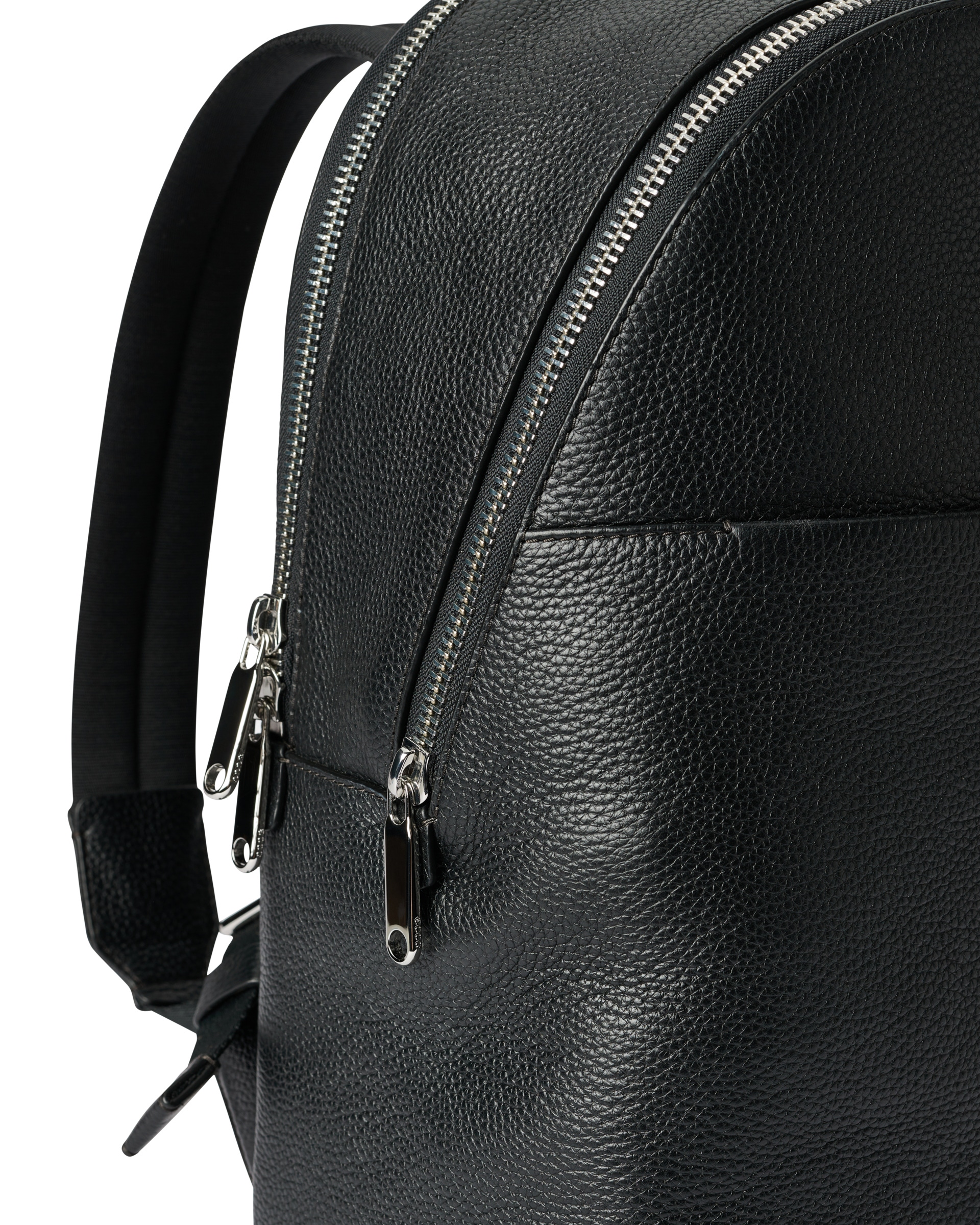 ECCOยฎ Round Pack Leather Backpack - Black - Detail-1