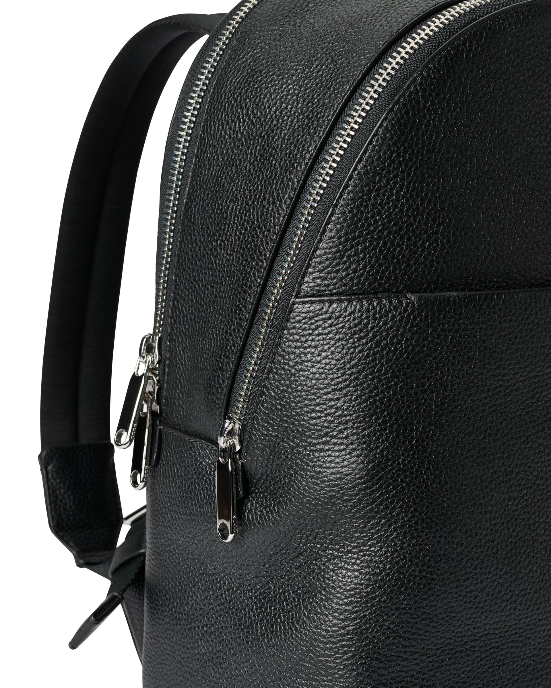 ECCO® Round Pack 가죽 백팩 - 블랙 - Detail-1