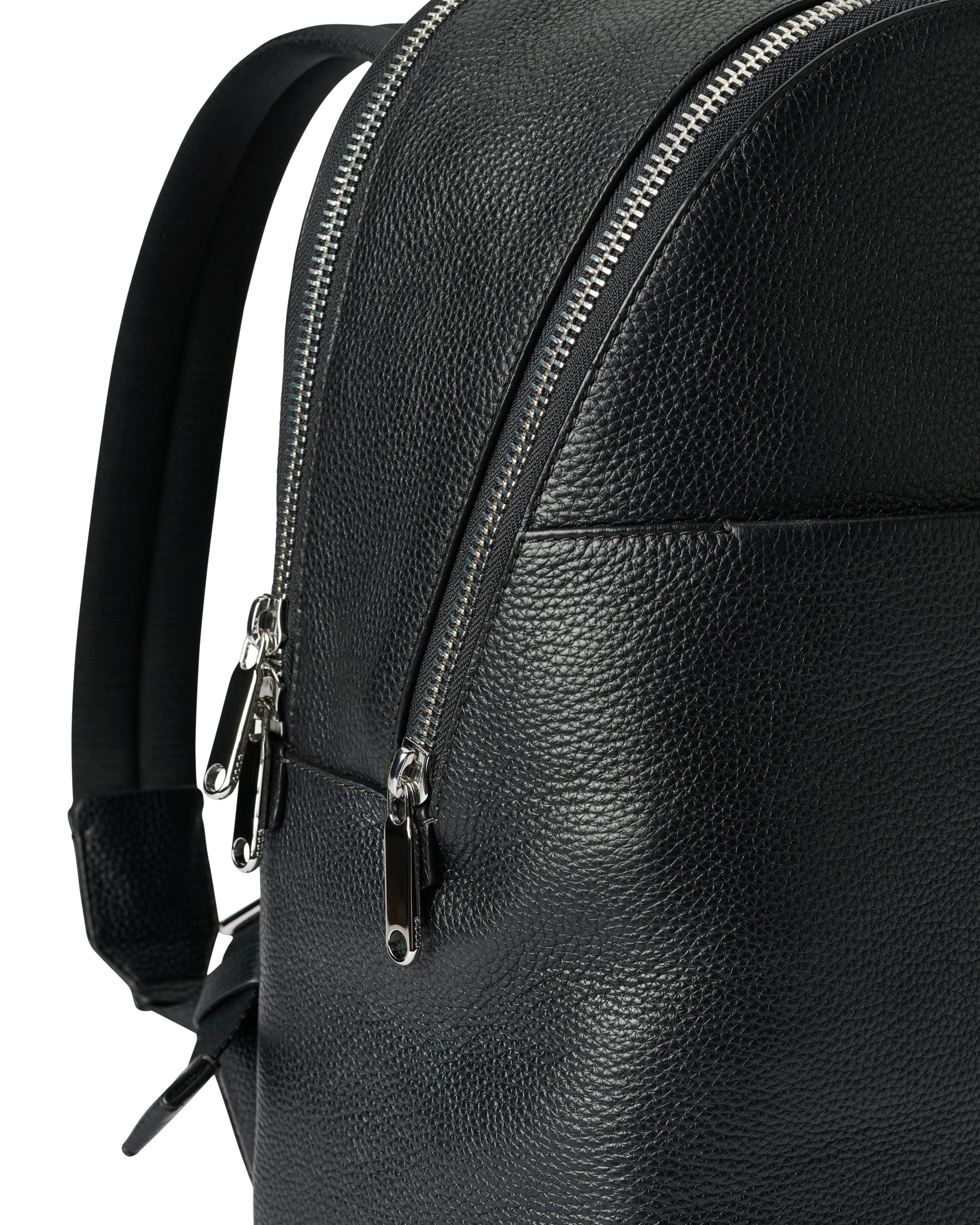 ECCO® Round Pack 가죽 백팩 - 블랙 - Detail-1