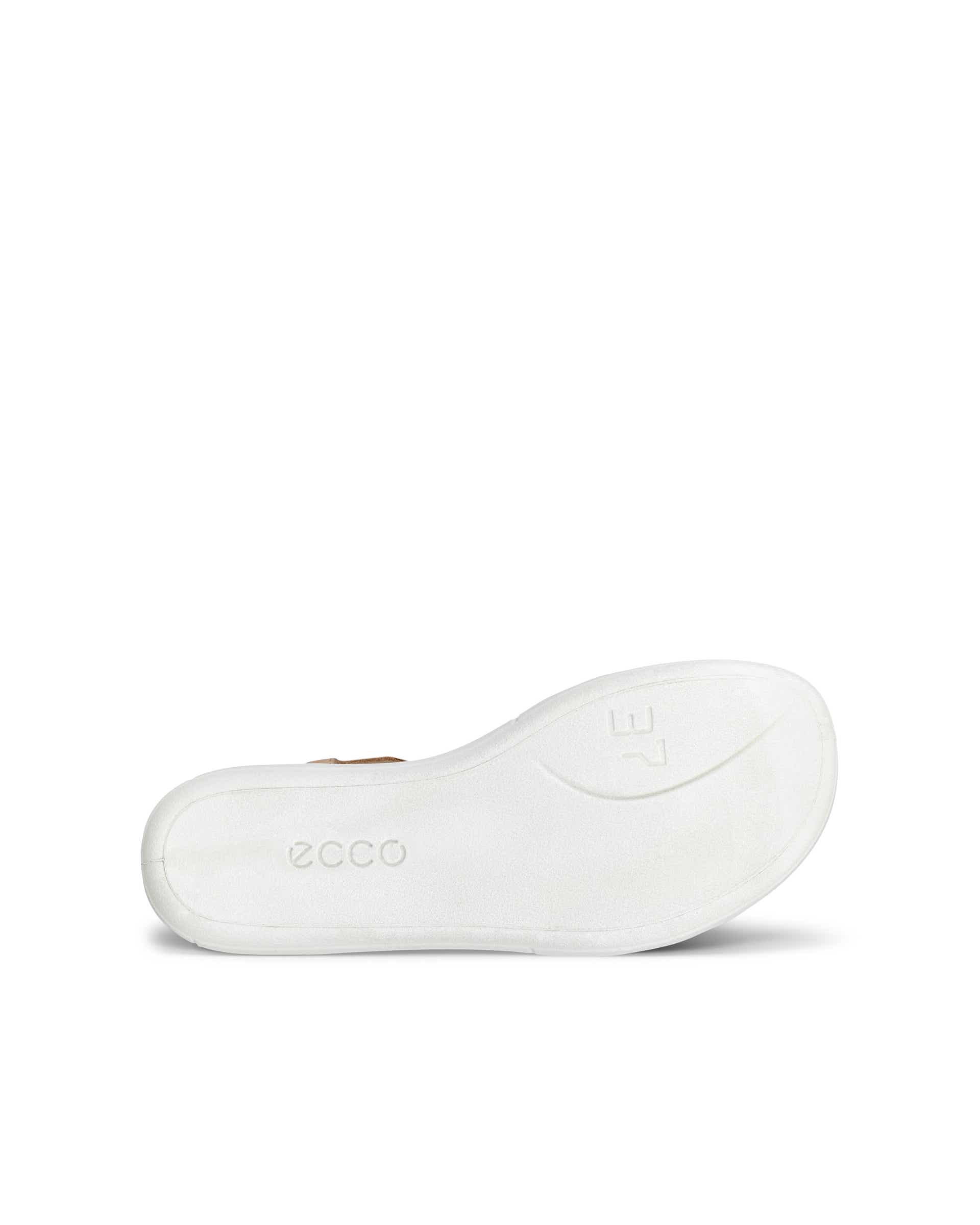 Women's ECCO® Simpil Leather Flat Sandal - Brown - Sole