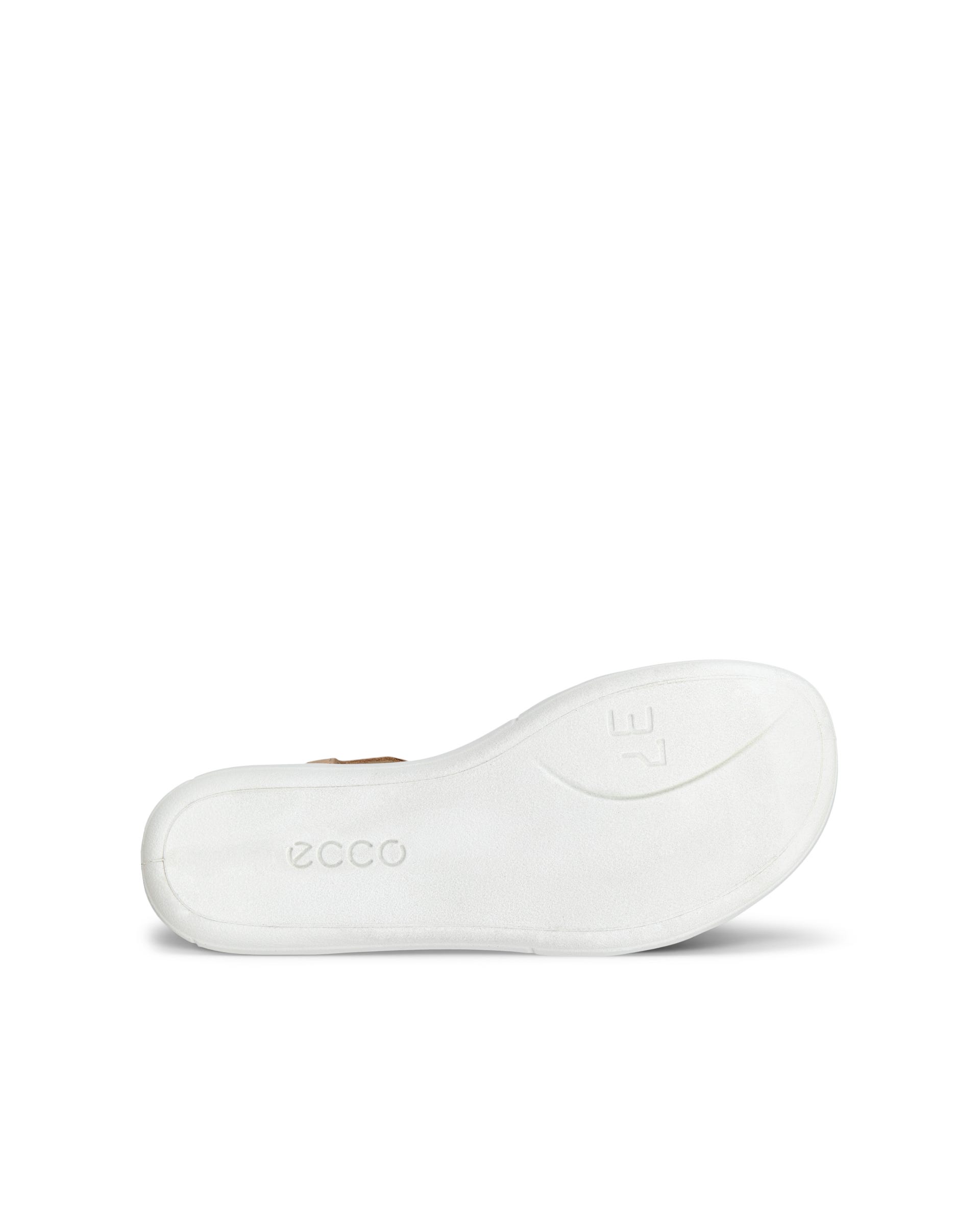 Women's ECCO® Simpil Leather Flat Sandal - Brown - Sole