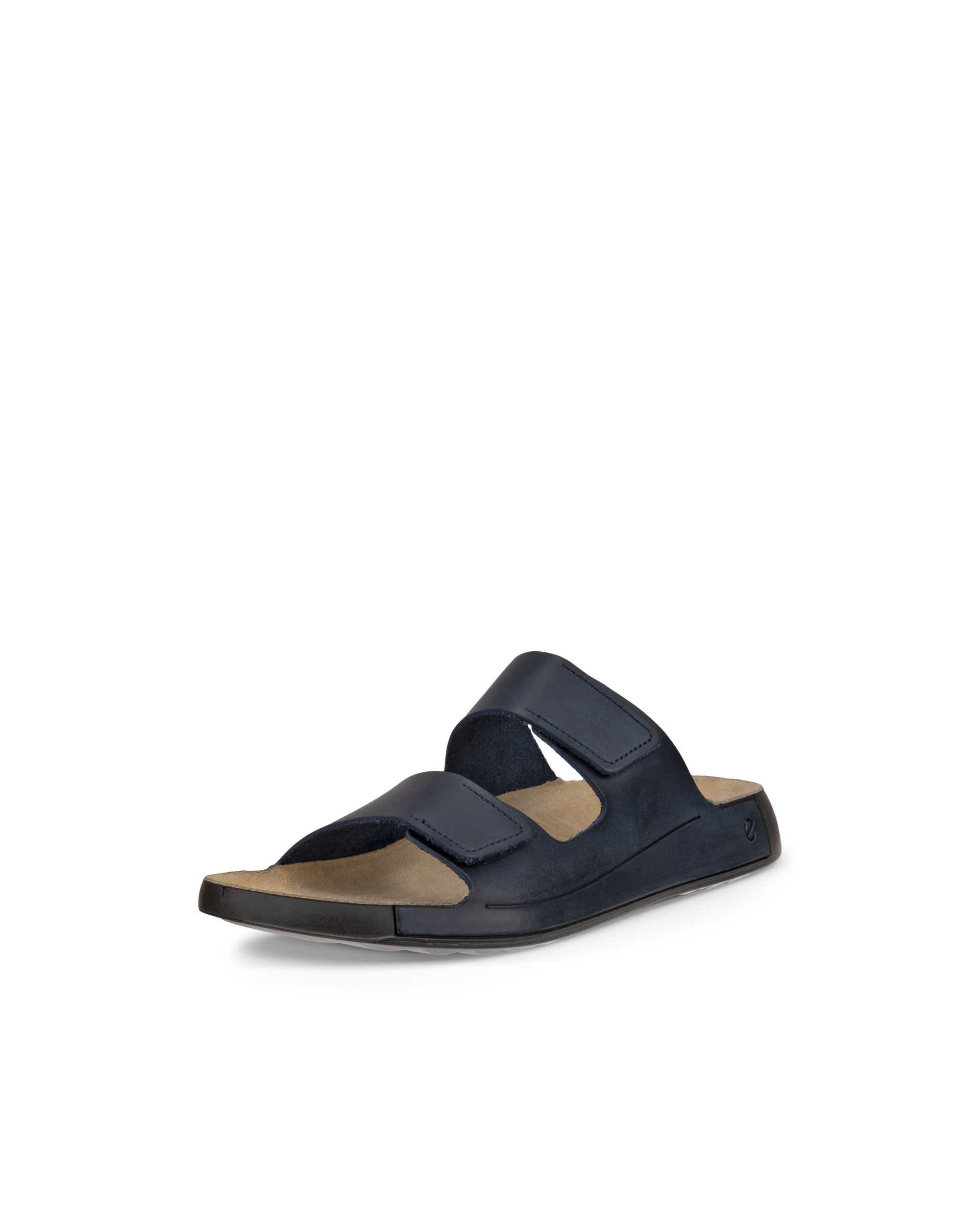 ECCO® Cozmo sandale en nubuck deux brides pour homme - Bleu - Main