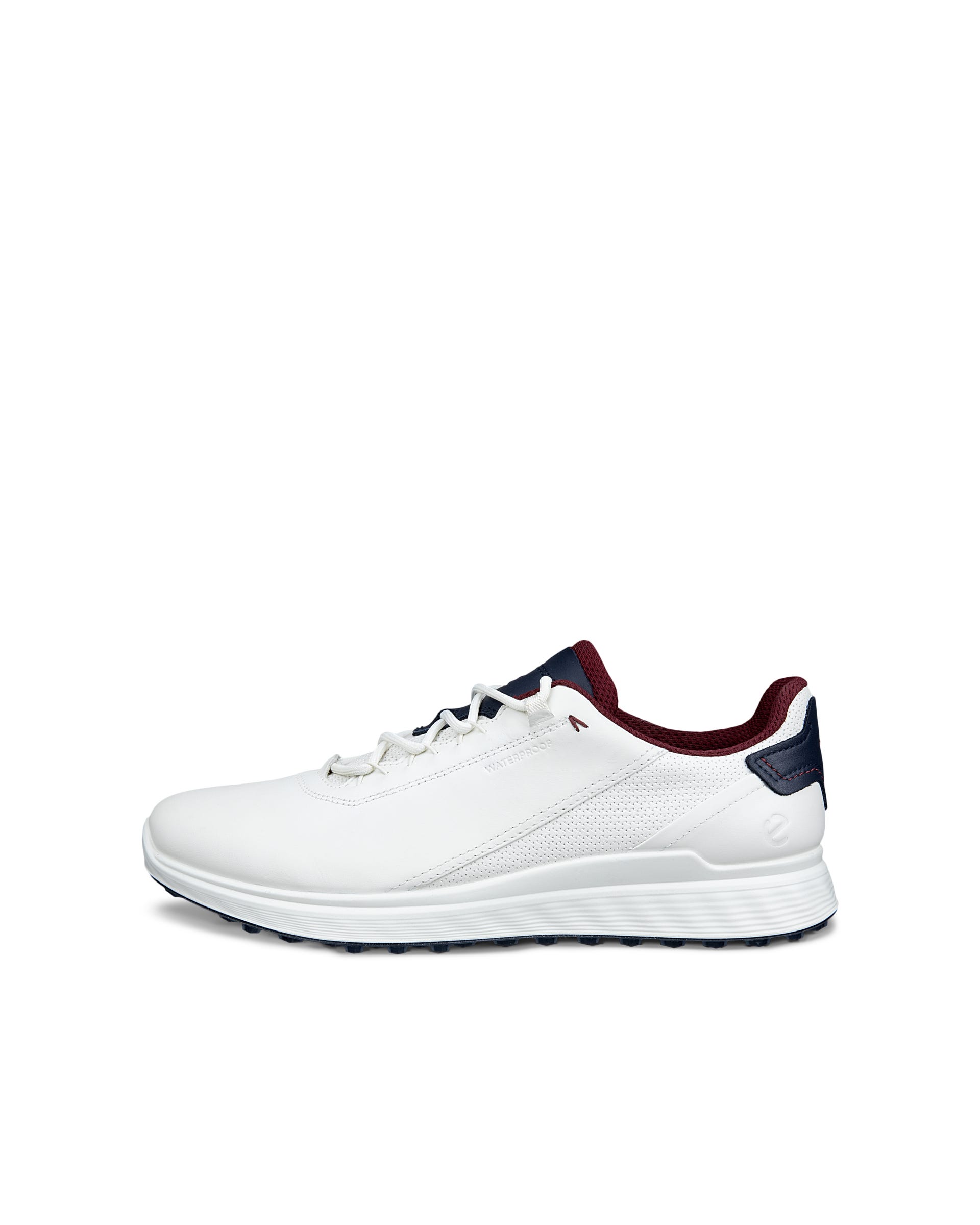 Men's ECCO® Golf S-Casual Leather Waterproof Golf Shoe - White - Outside