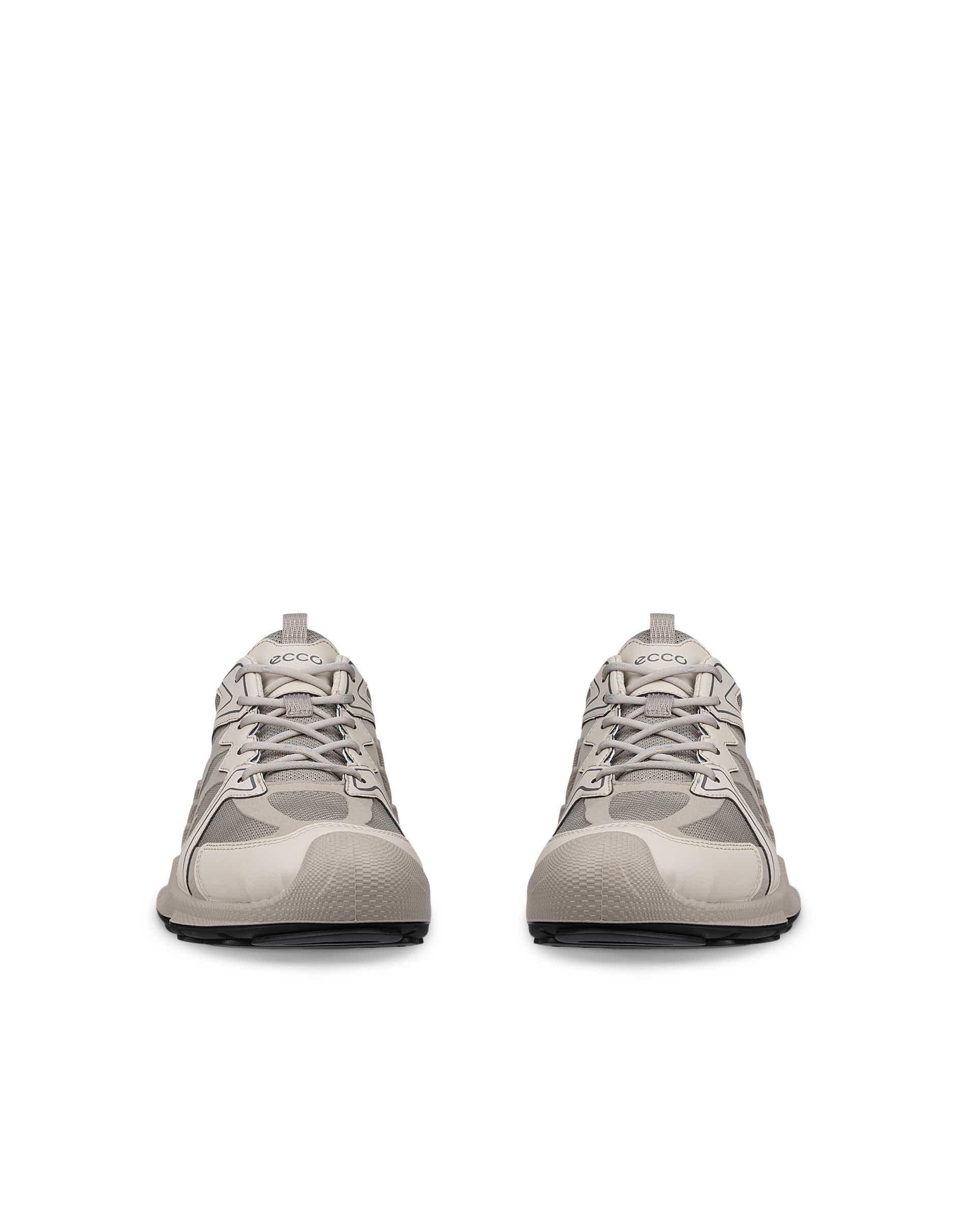 Męskie tekstylne buty outdoorowe Gore-Tex ECCO® BIOM AEX - Beżowy - Front pair
