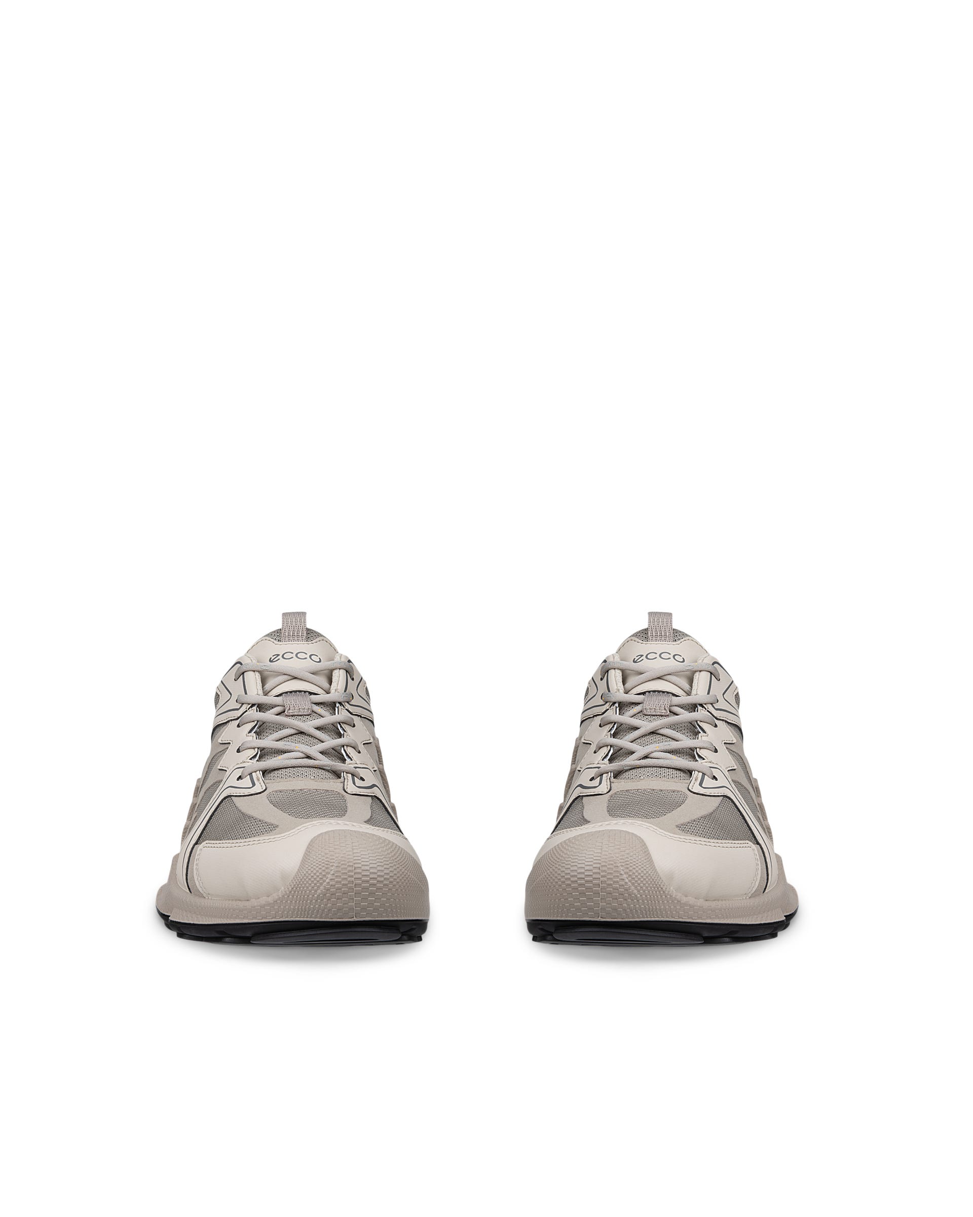 Męskie tekstylne buty outdoorowe Gore-Tex ECCO® BIOM AEX - Beżowy - Front pair
