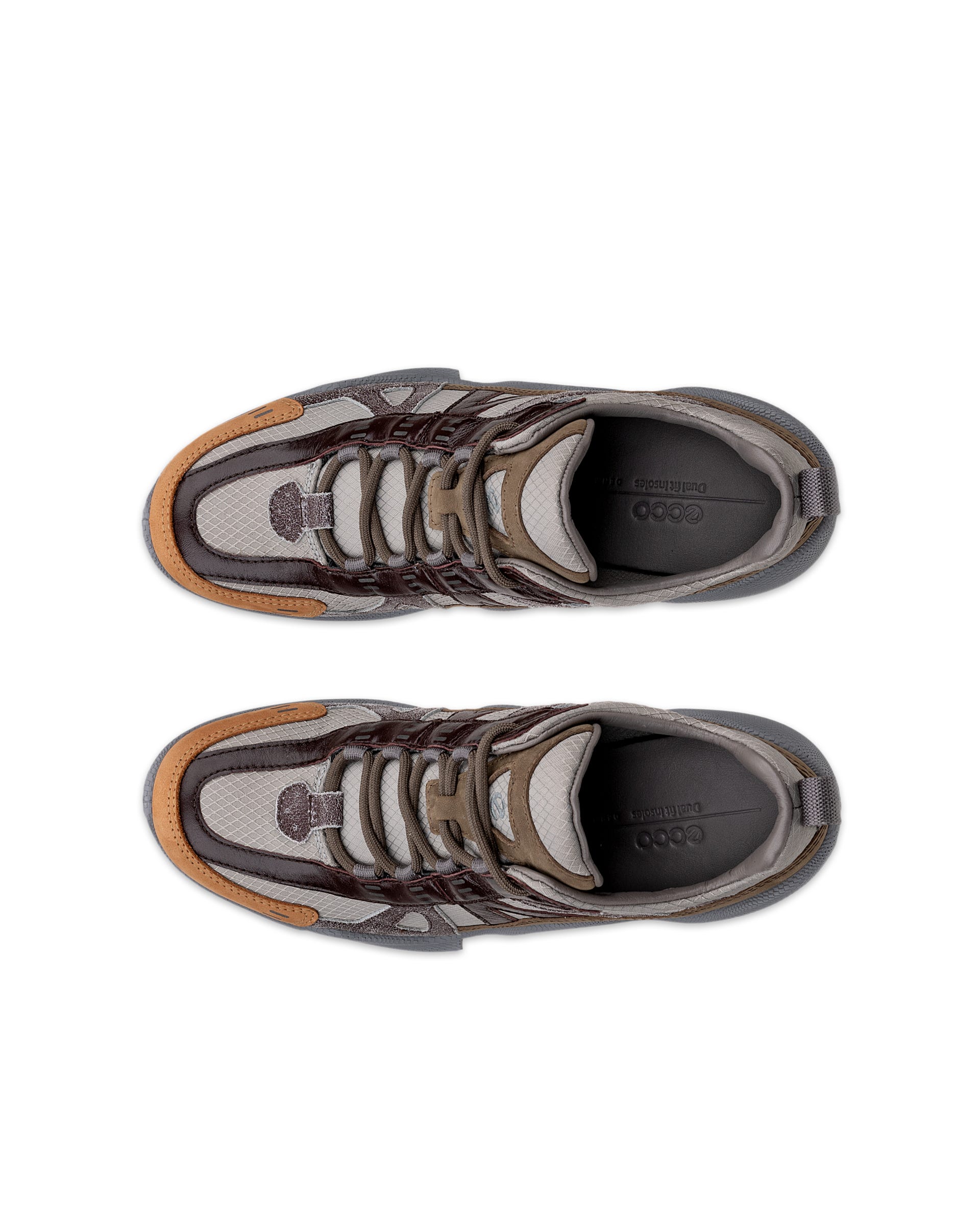 ECCO BIOM C 65 ウィメンズ レザー ハイヒール シューズ - グレー - Top left pair