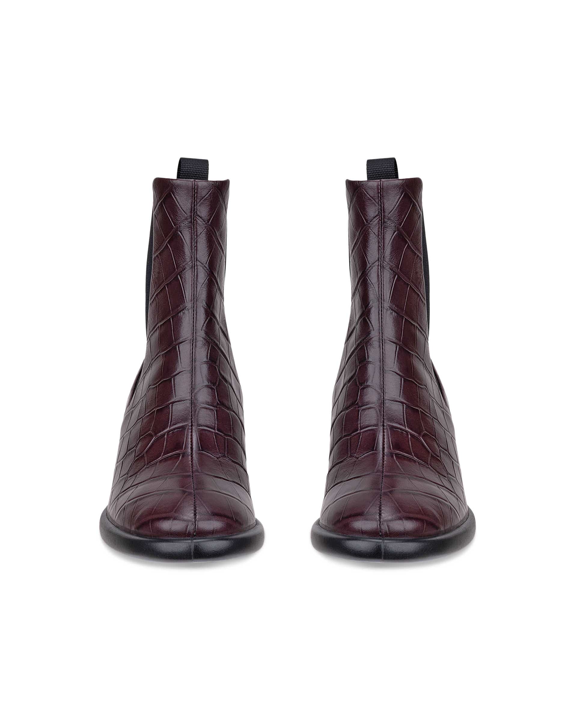 ECCO® SCULPTED LX 55 Damen Chelsea Boot aus Leder mit Absatz - Braun - Front pair