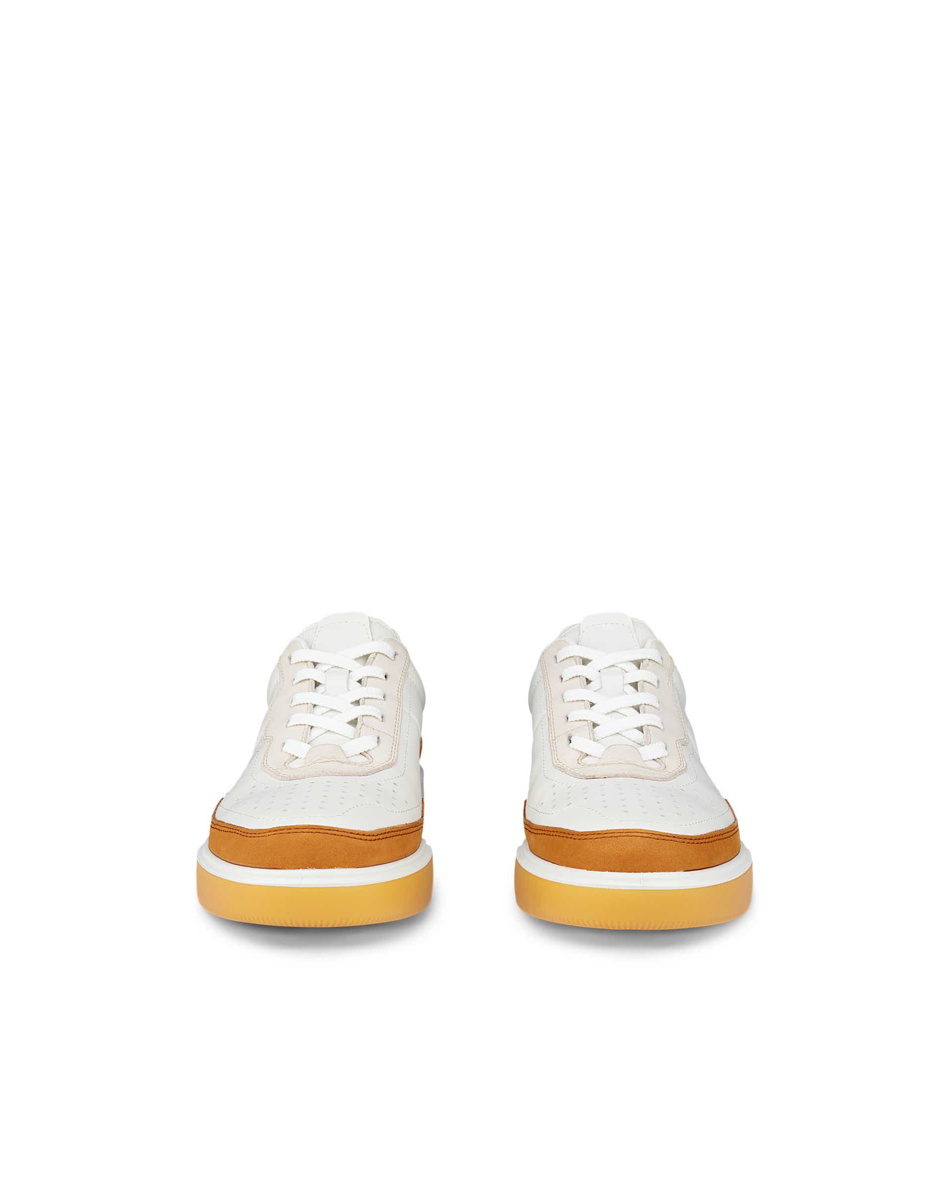 ECCO® STREET COURT baskets en cuir pour femme - Brun - Front pair